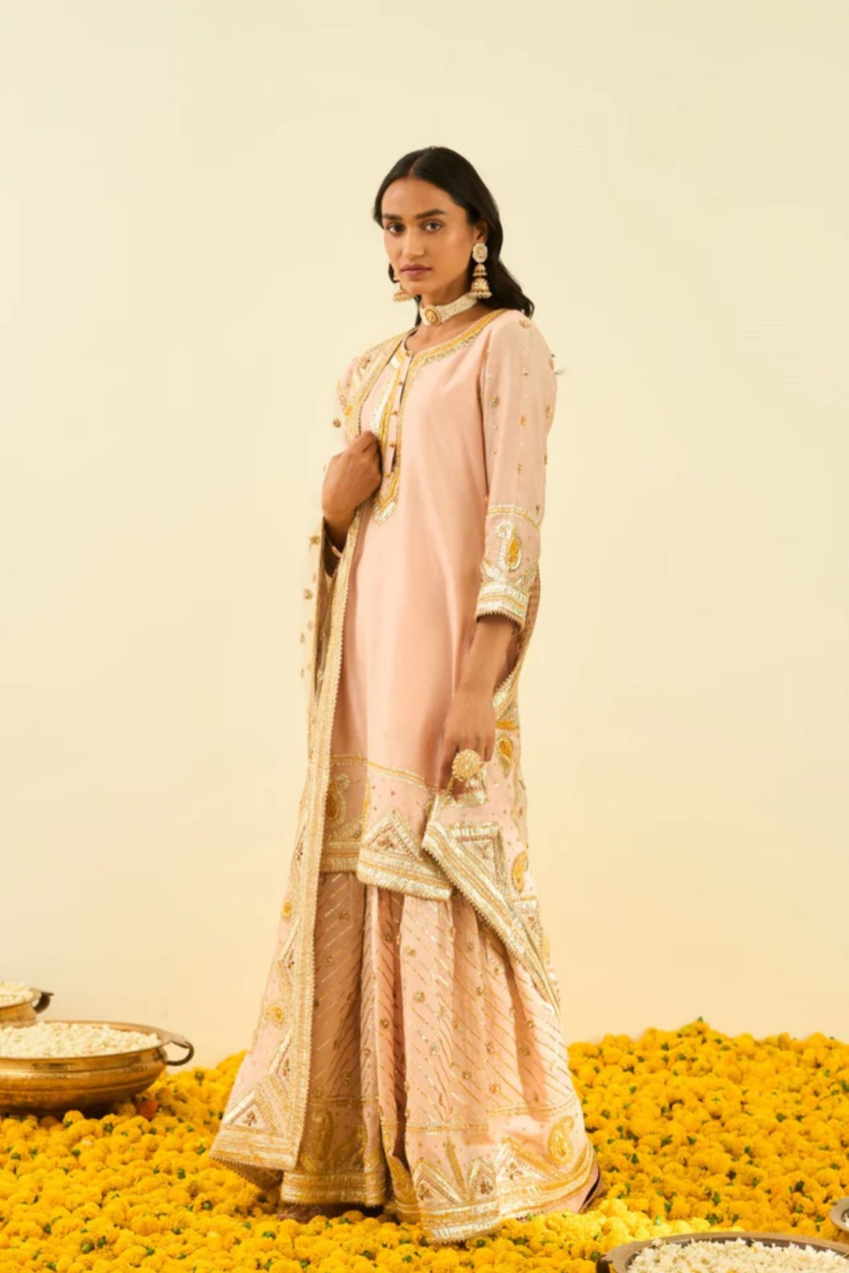 Shafna rosepink kurta set