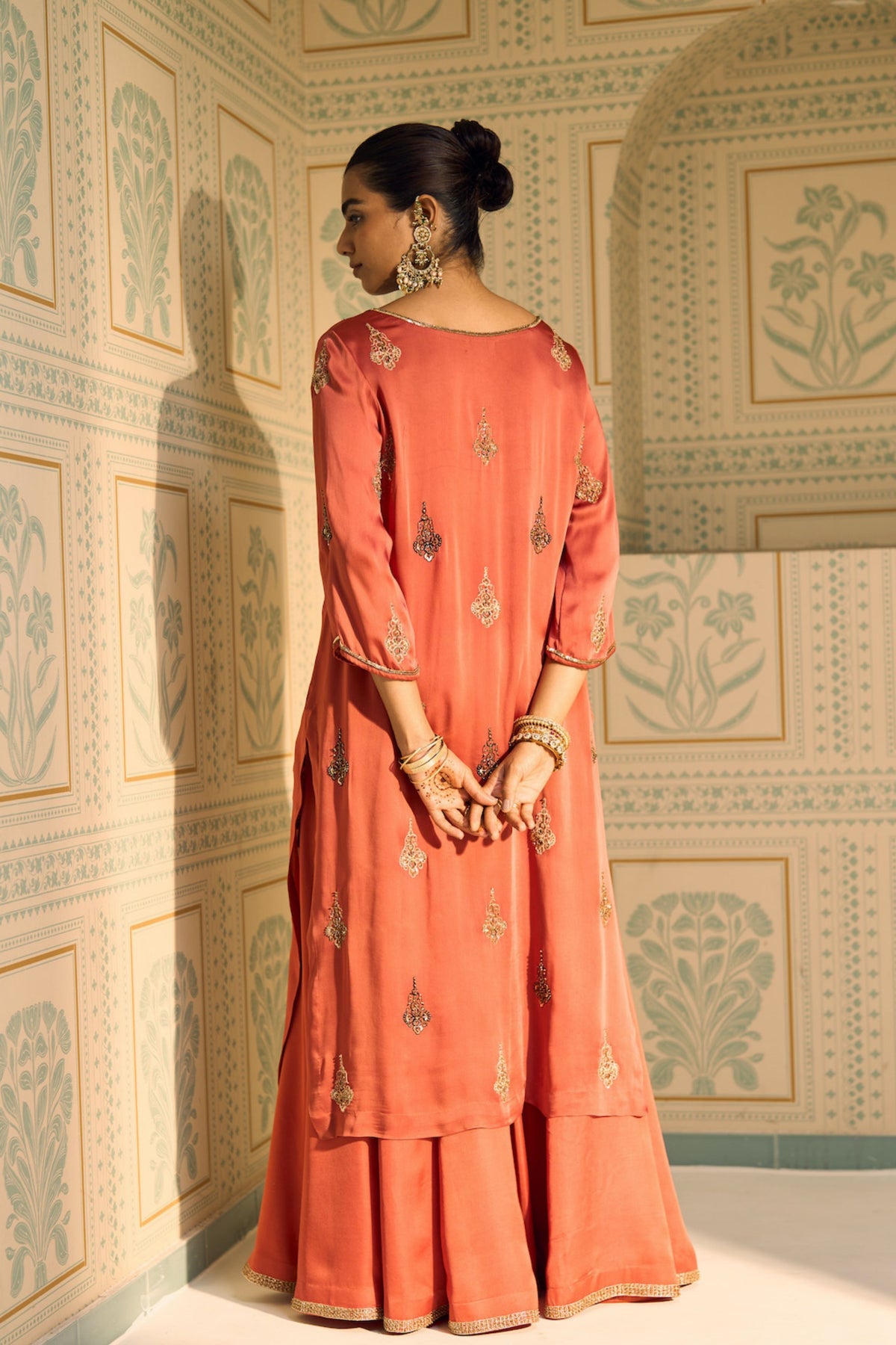 Orange Chavi Lehenga Set