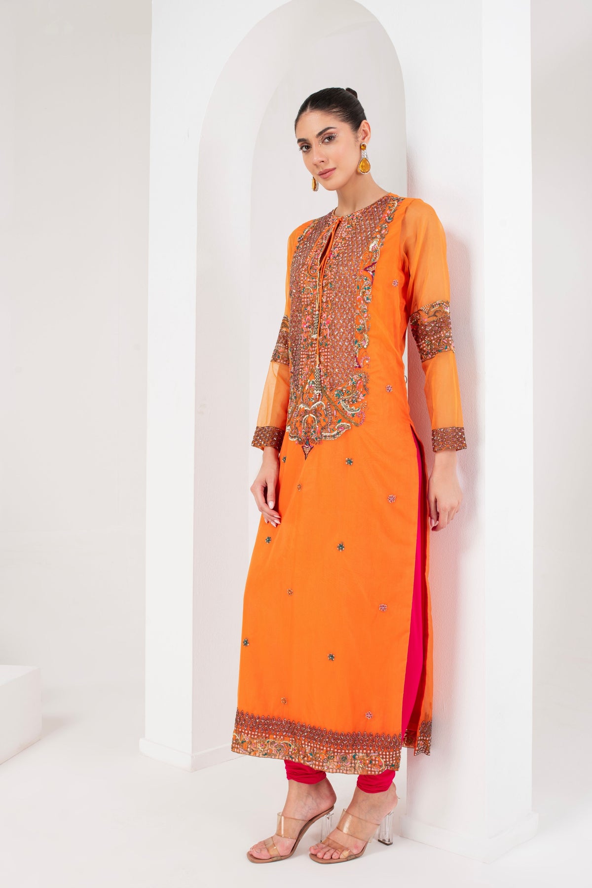 Orange Kurta Set