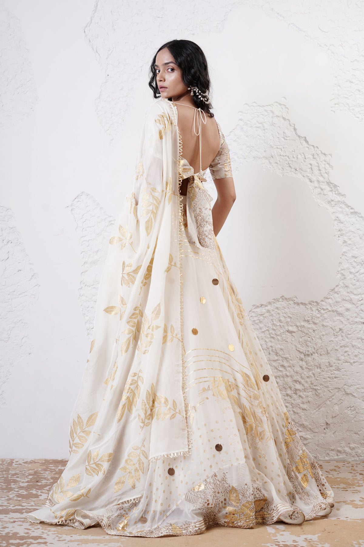 Ivory Embroidered Lehenga Set