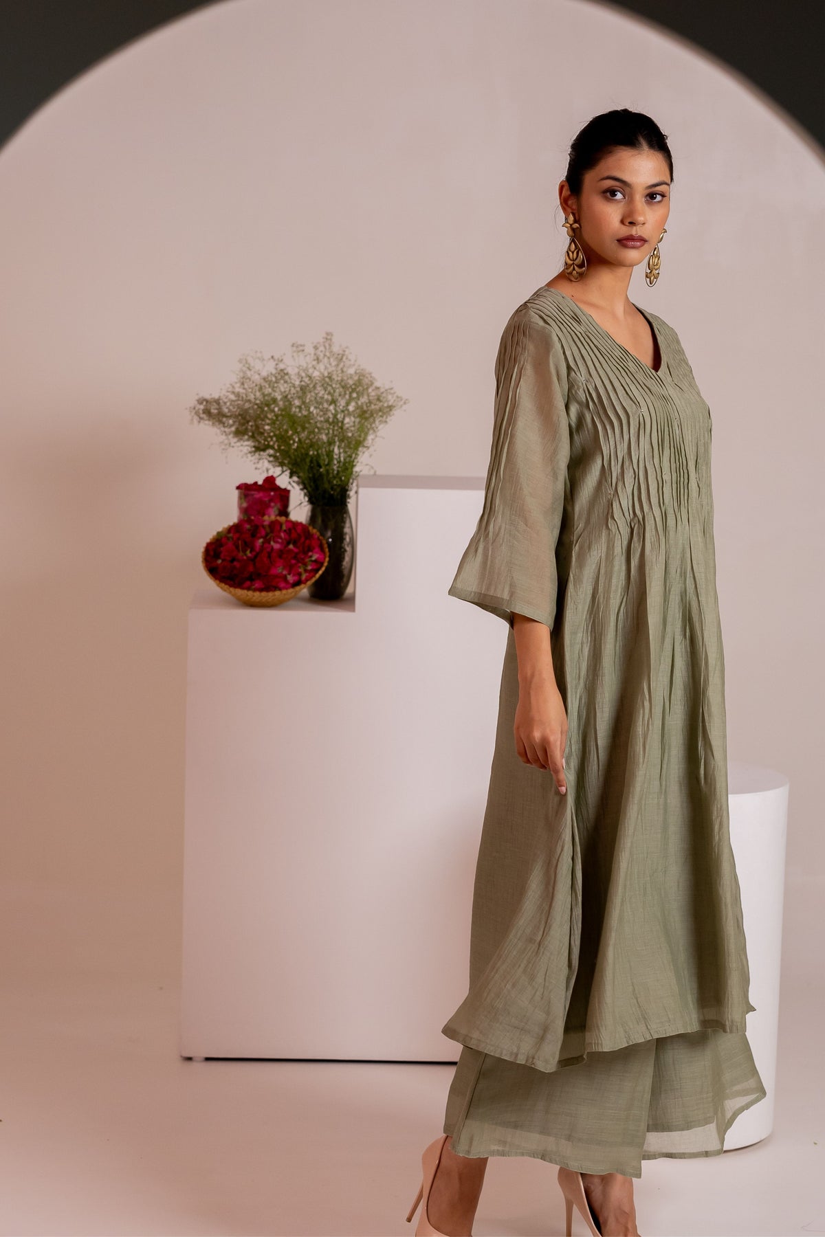 Kaper Green Kurta Set