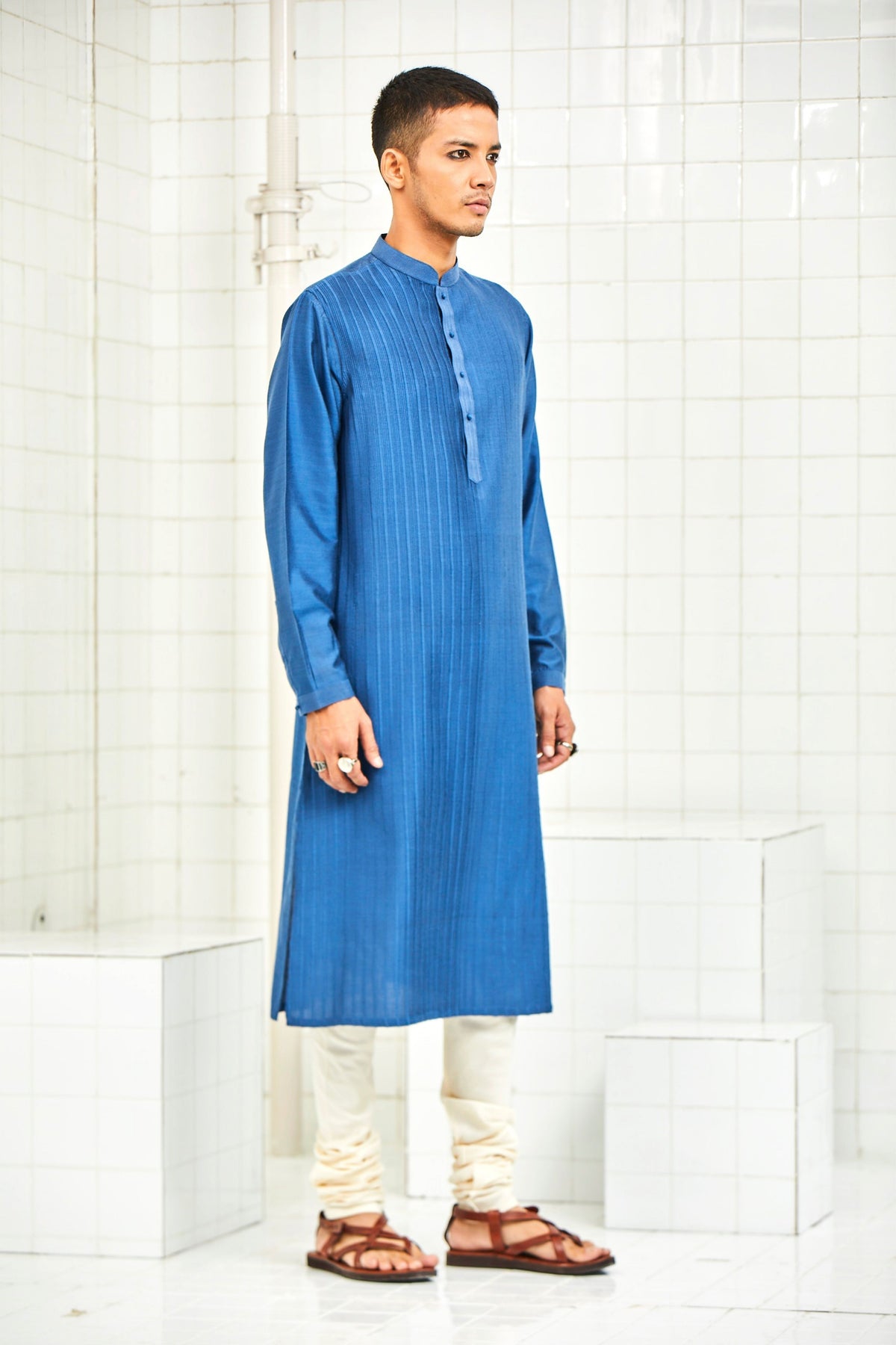 Rann Pleat Pintuck Kurta Set