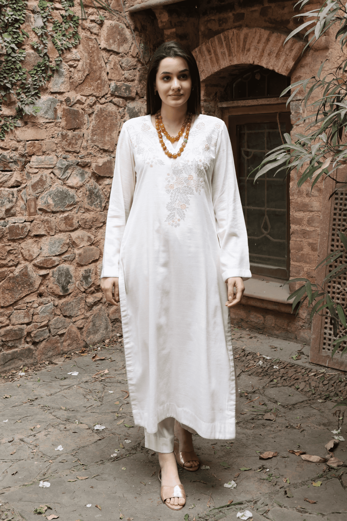 Embroidered Kurta And Pant