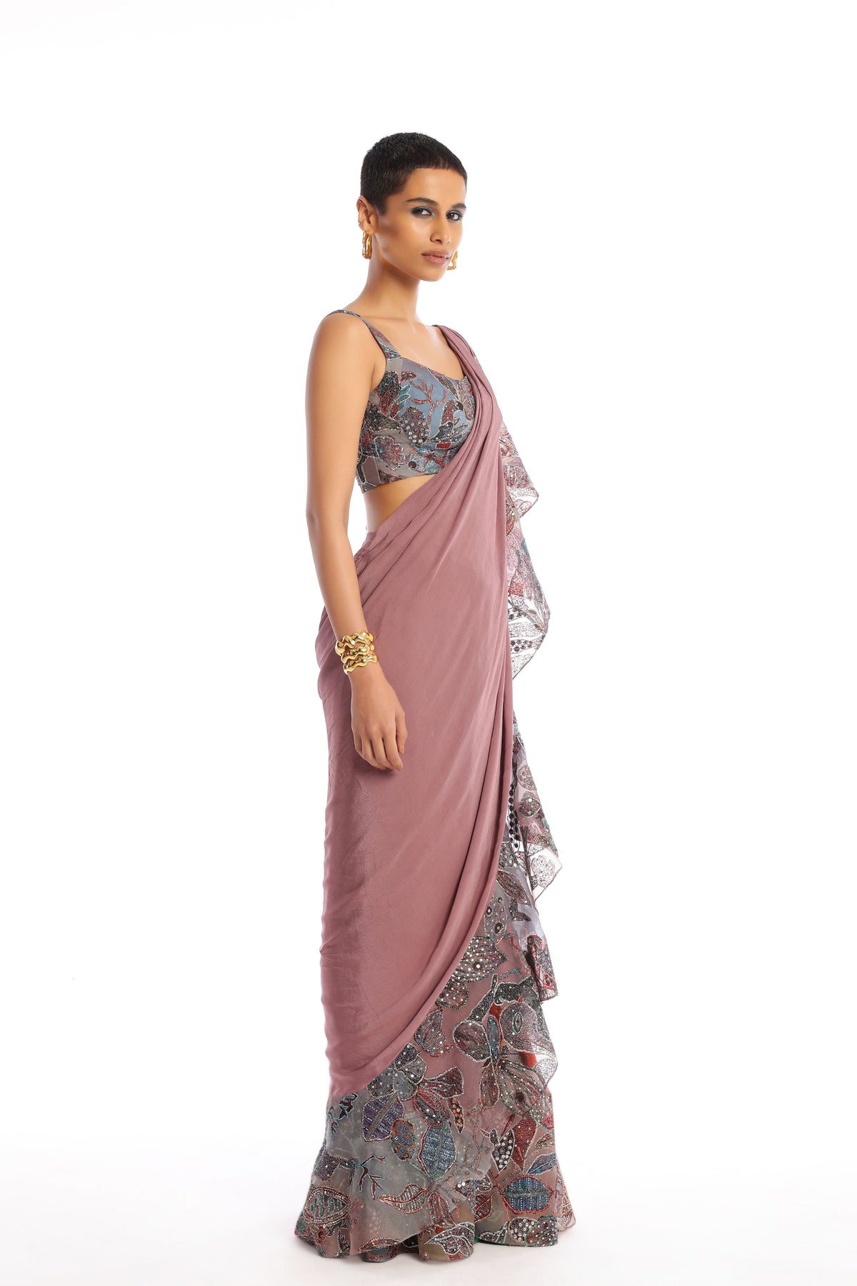 Rose Quartz Amber Saree