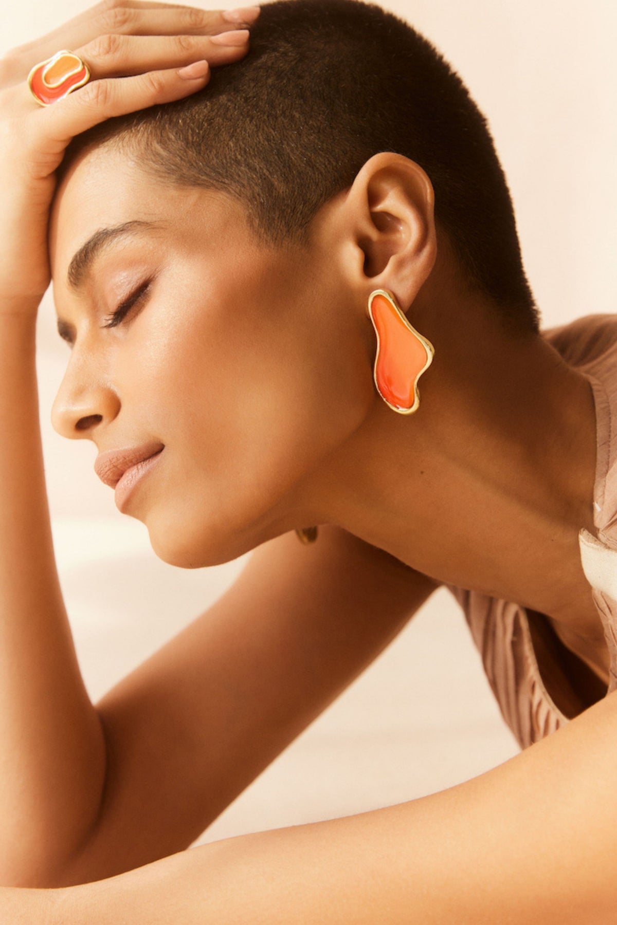 Ibiza Orange Earrings