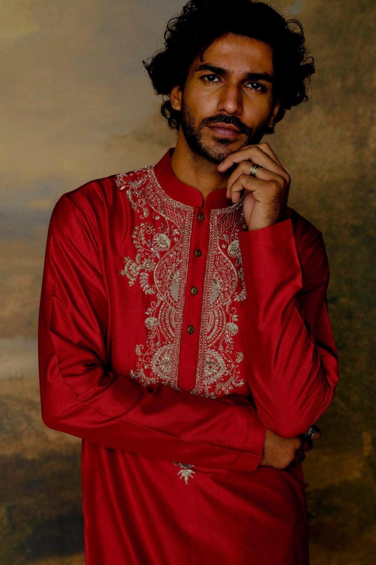 Red Kurta Set