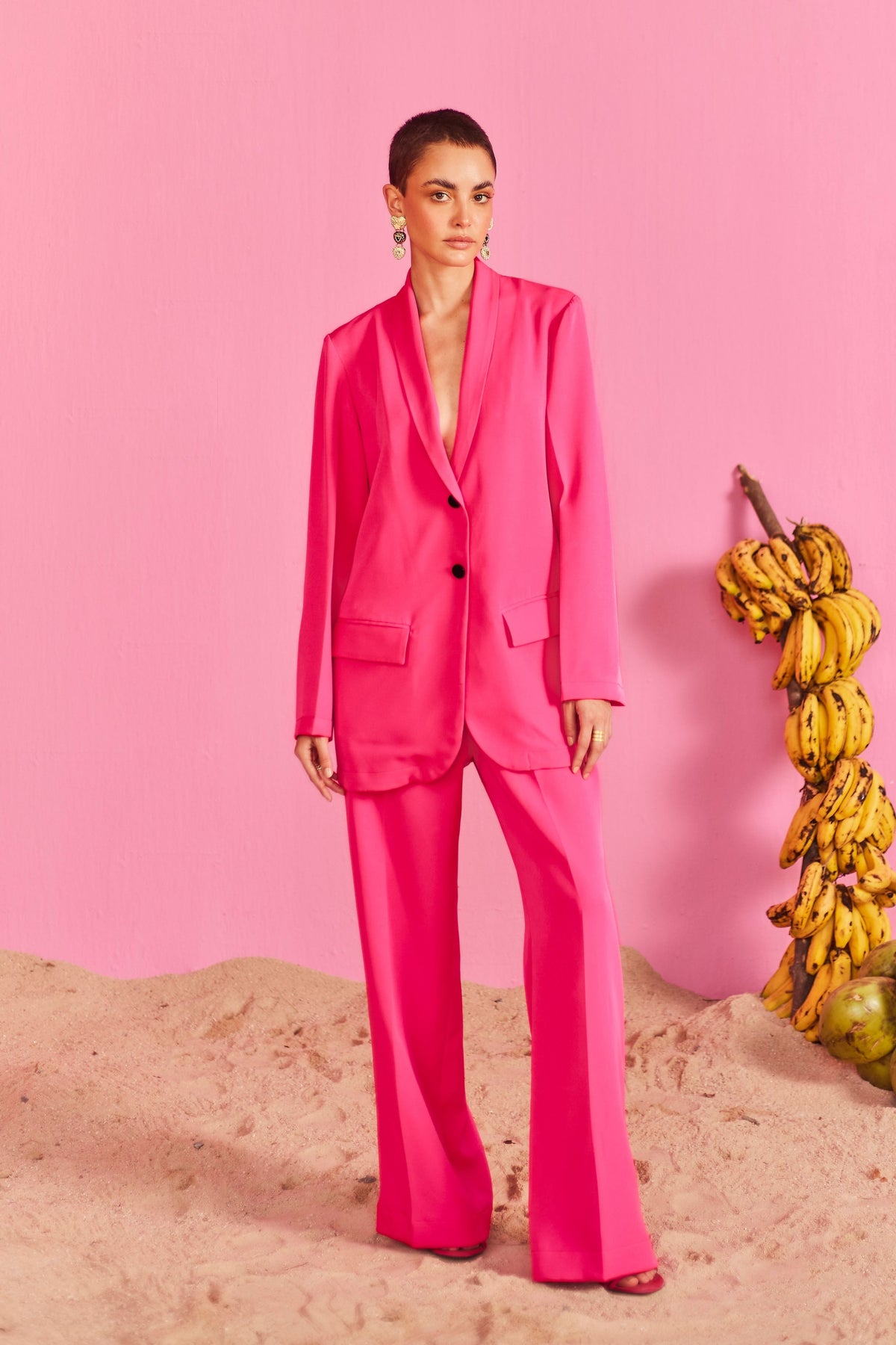 Pink Beach Glamour Pant Suit