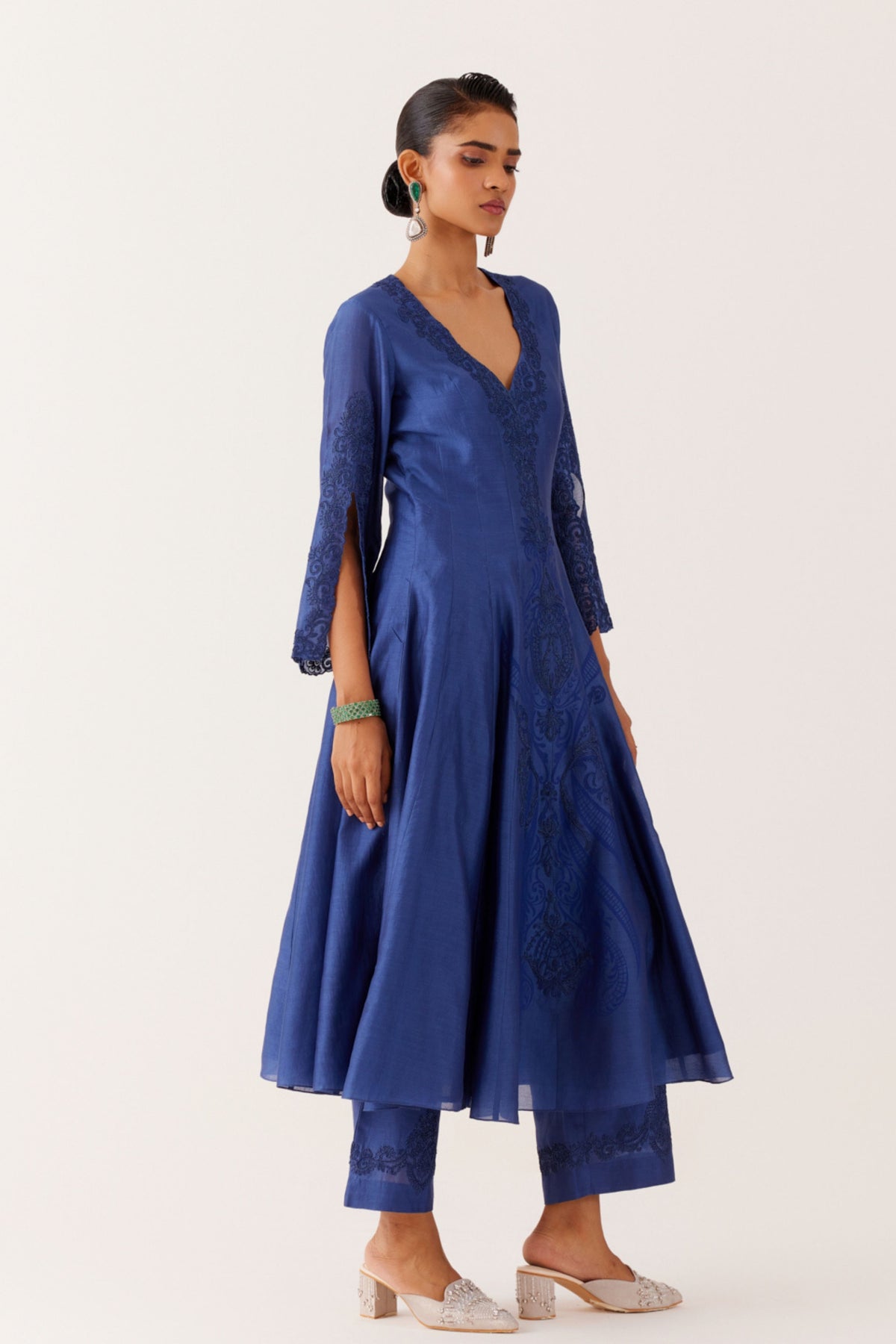 Blue Anarkali Set