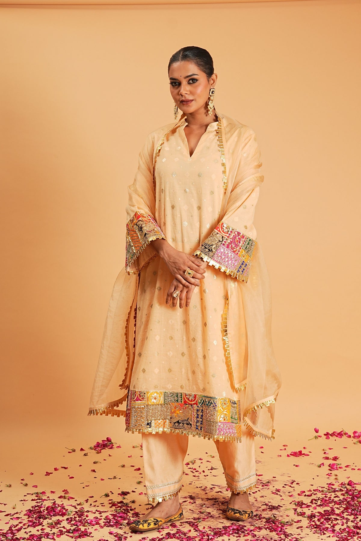 Peach Kurta Set