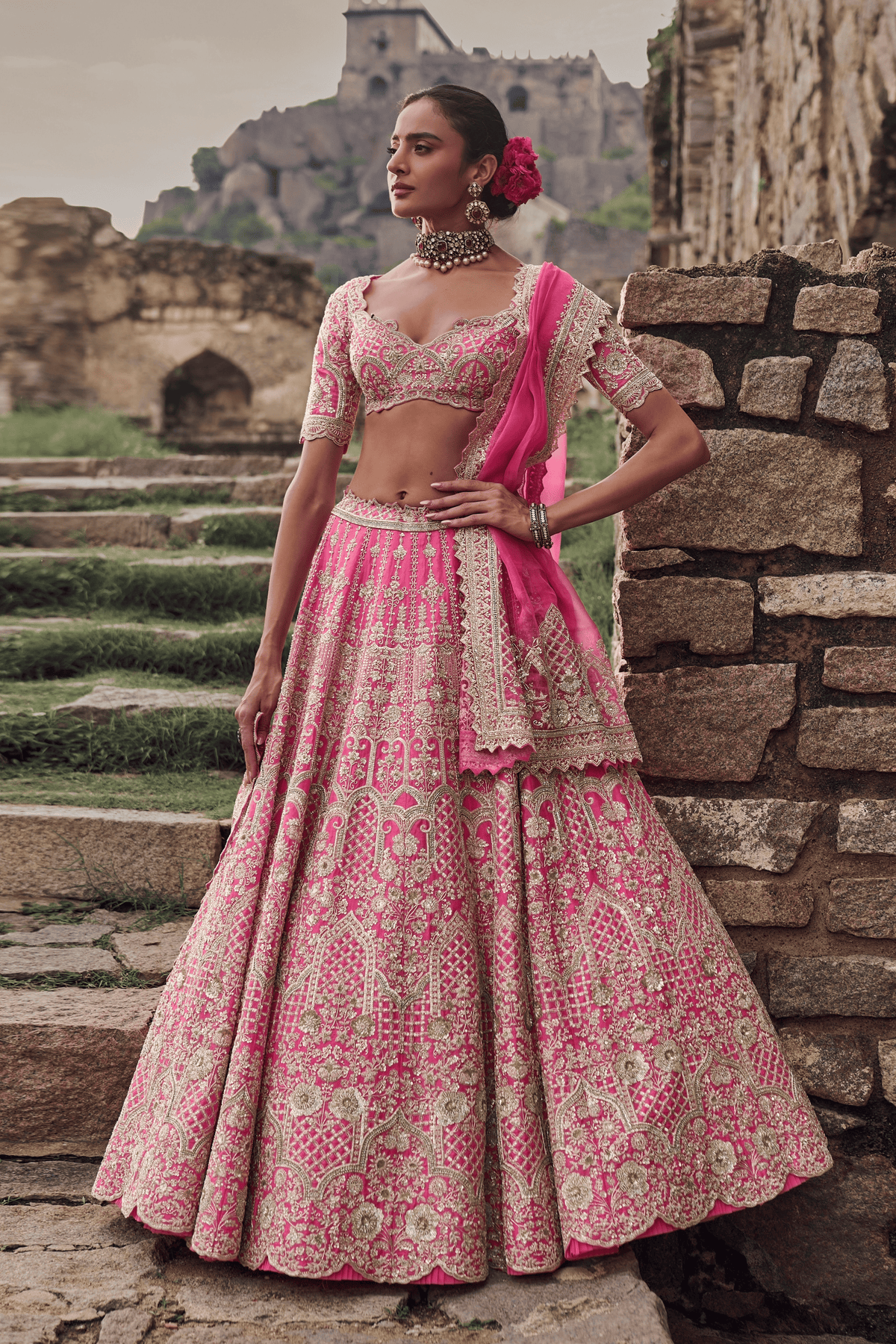 Candy Pink Rhea Lehenga Set