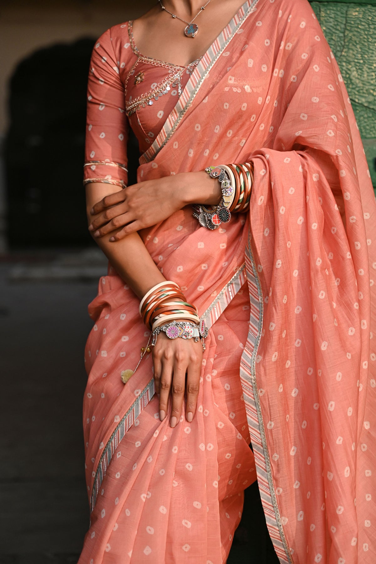 Kesariya Noor Saree