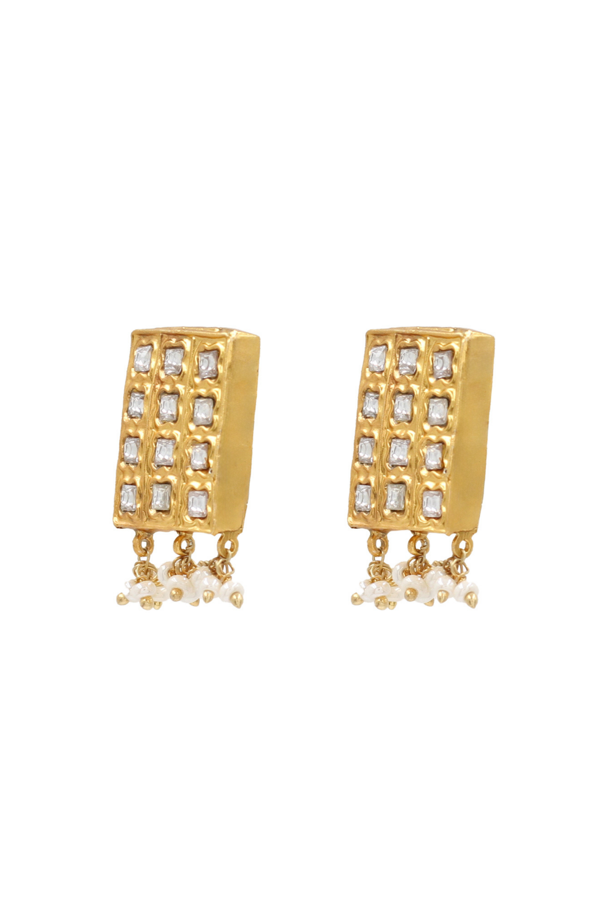 Golden Glow Kundan Studded Earrings.