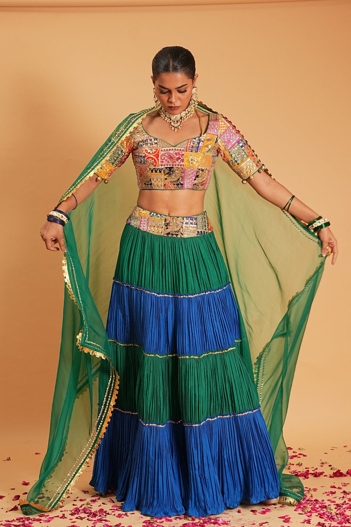 Chanderi Lehenga Set