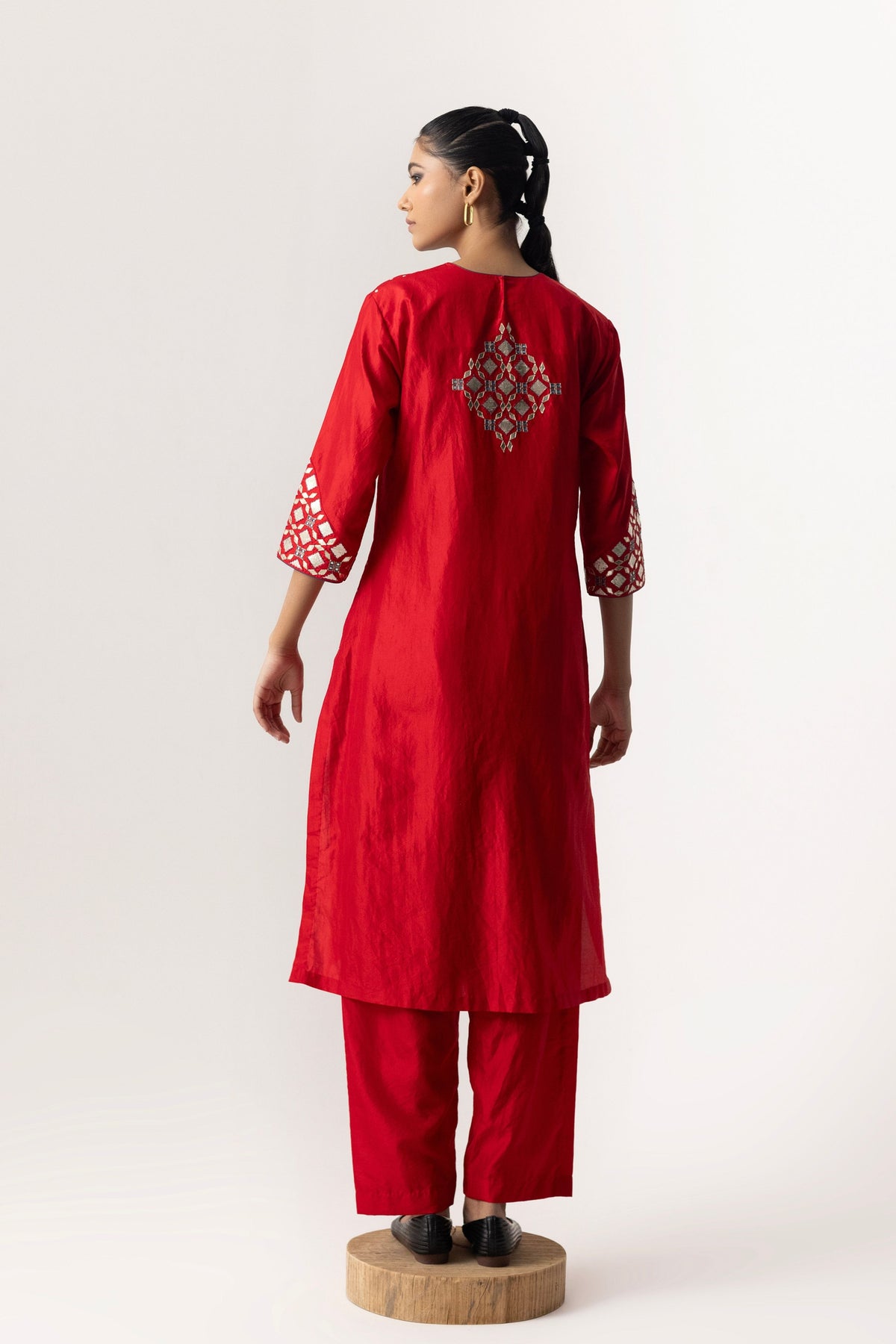 Red Asif Kurta Set