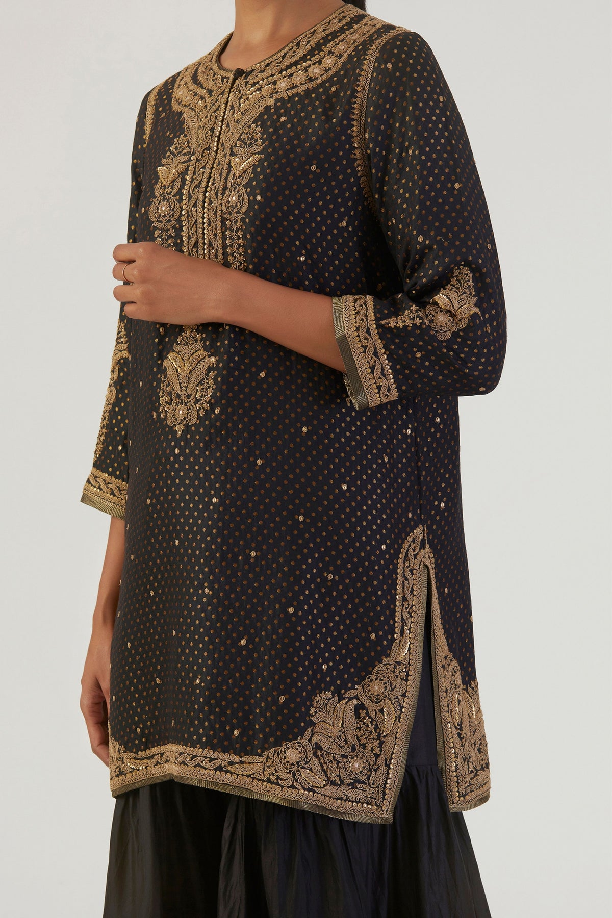 Ivrati Black Kurta and Sharara