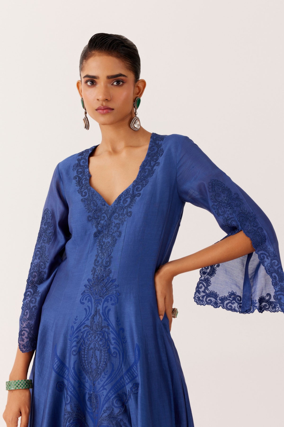 Blue Anarkali Set