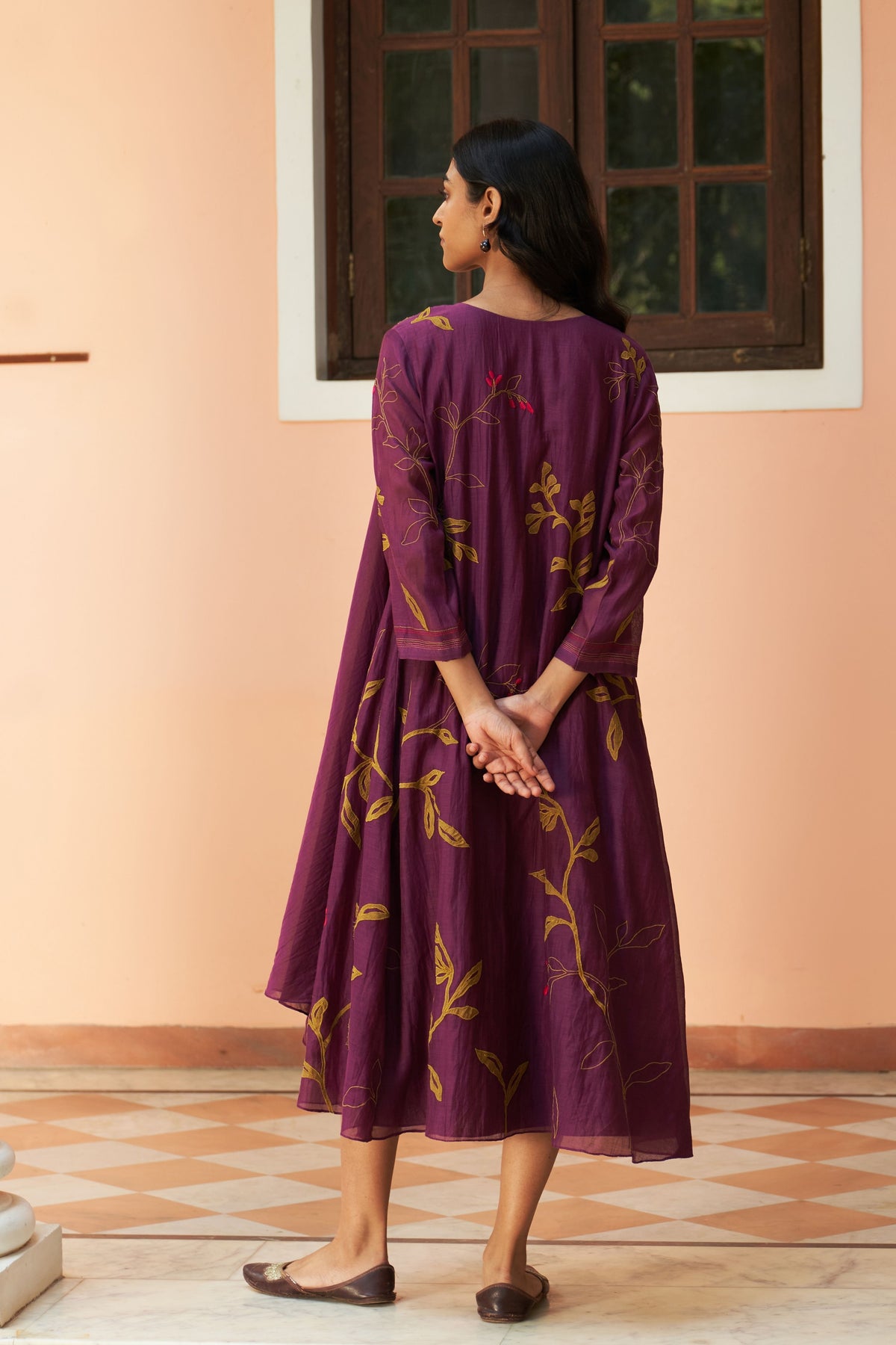 Amethyst Embroidered Dress