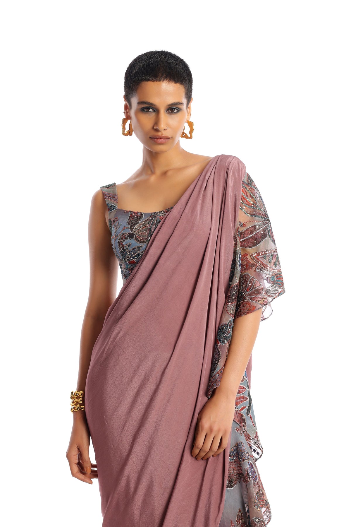 Rose Quartz Amber Saree