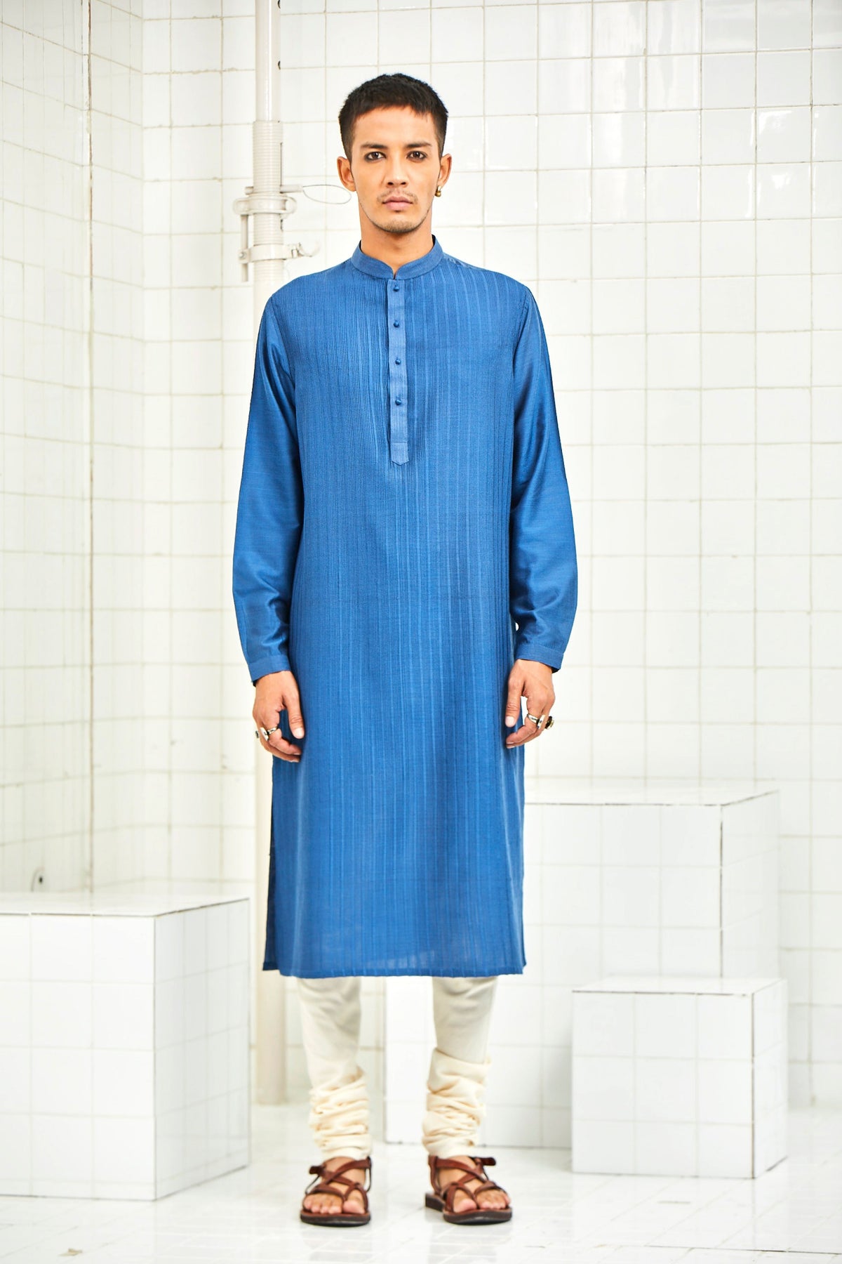 Rann Pleat Pintuck Kurta Set