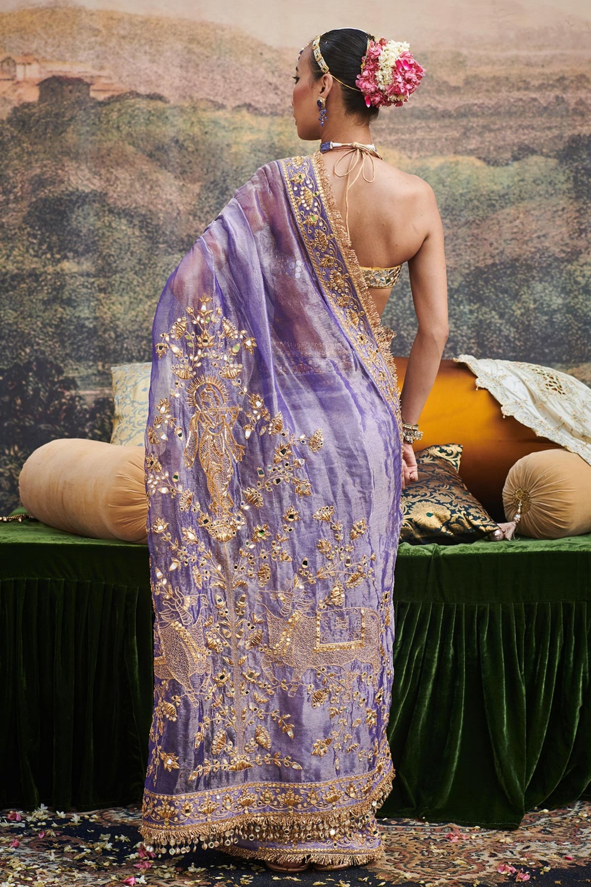 Krishna Leela Saree Set