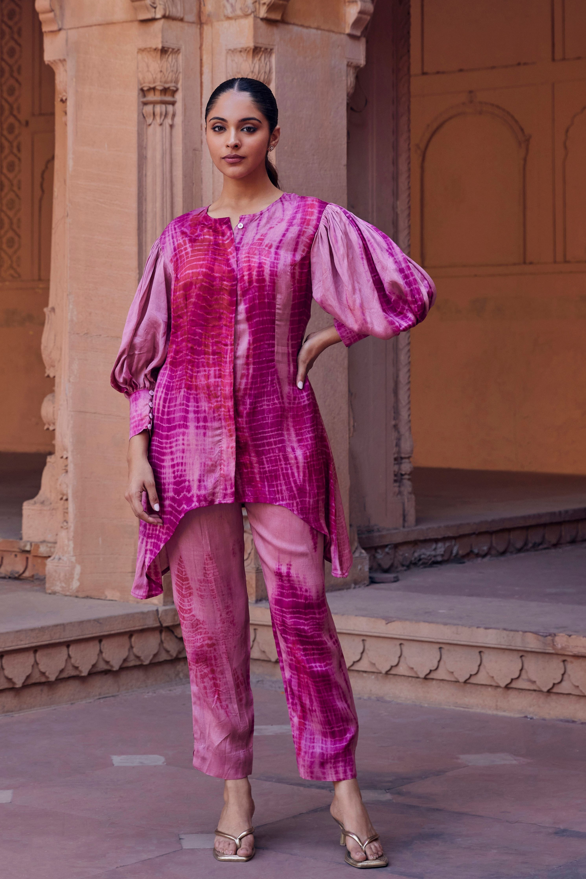 Noori Pink Magenta Kurta Pajama Co-ord Set