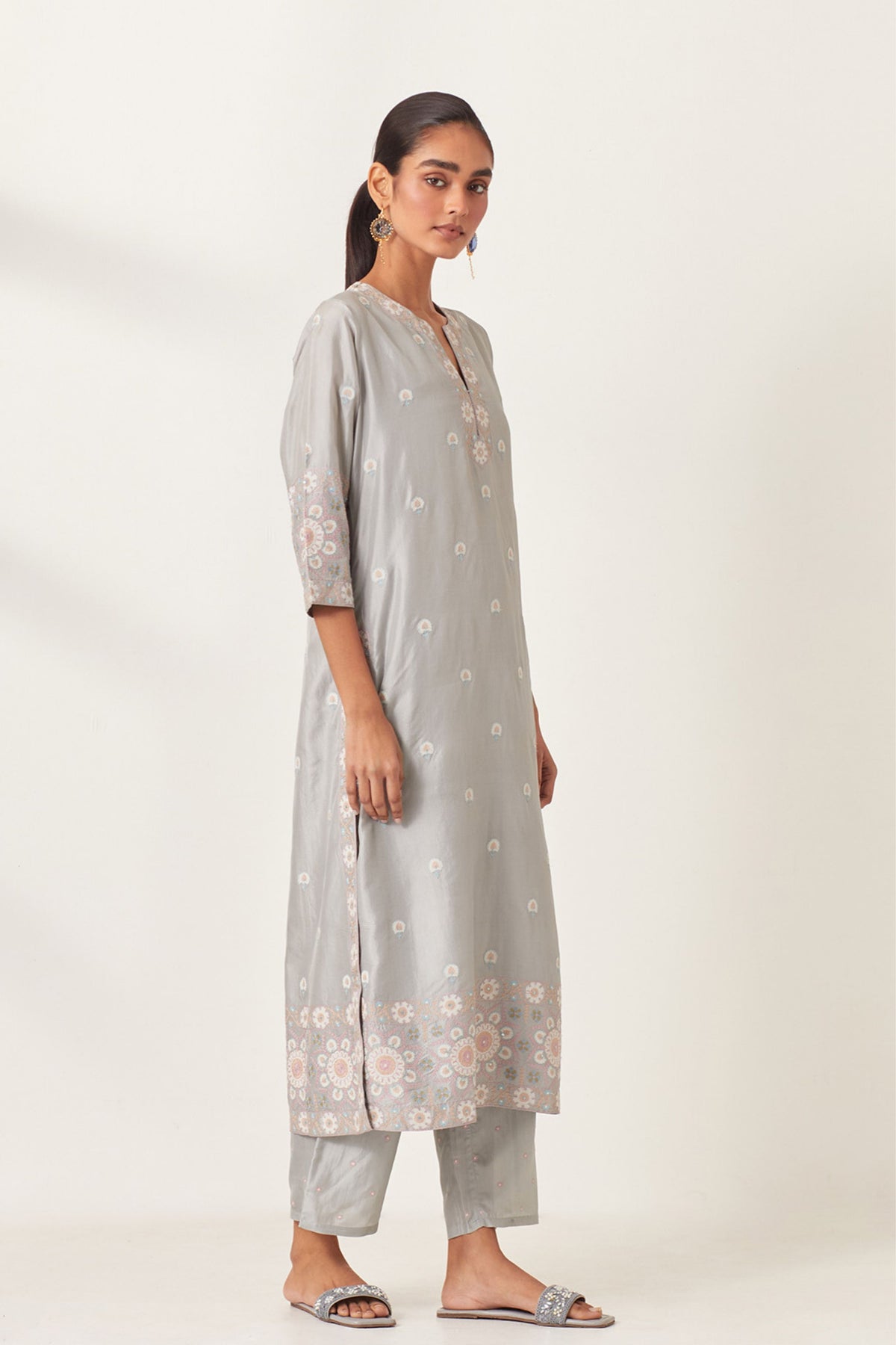 Blue Silk Kurta Set