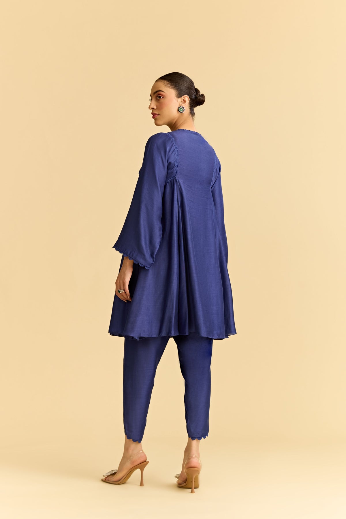 Blue Flared Kurta Set