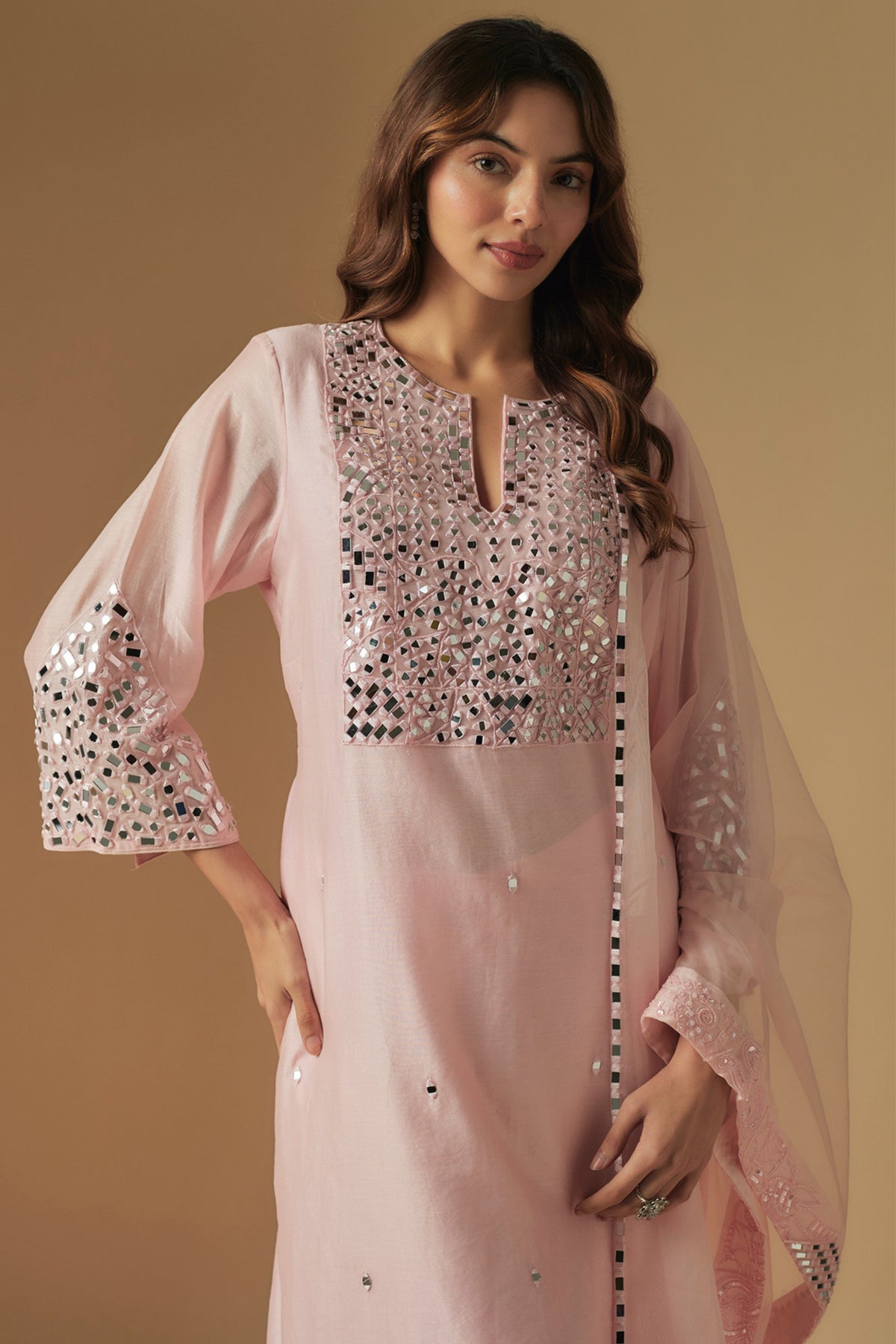 Fable Babypink Kurta Set