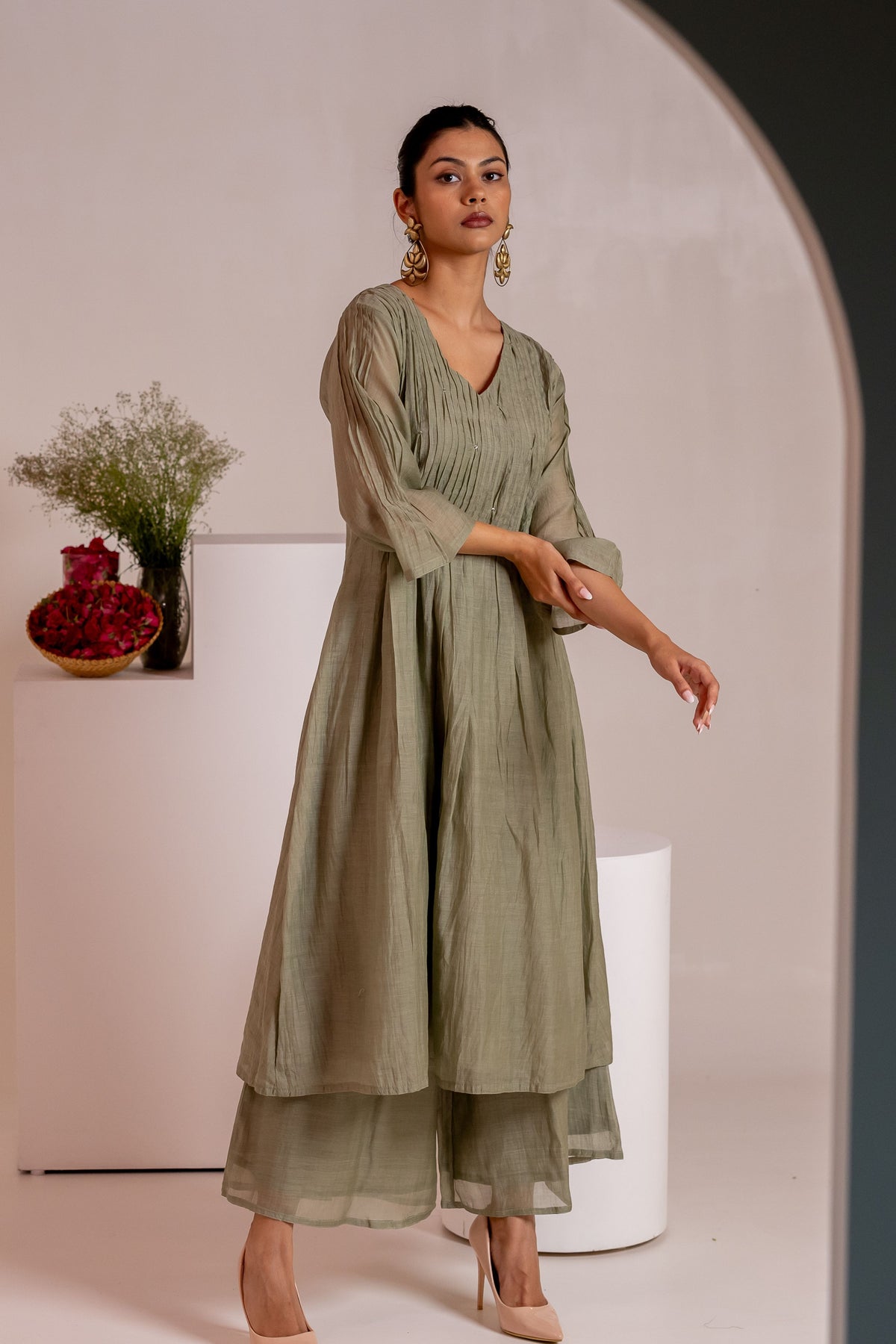 Kaper Green Kurta Set