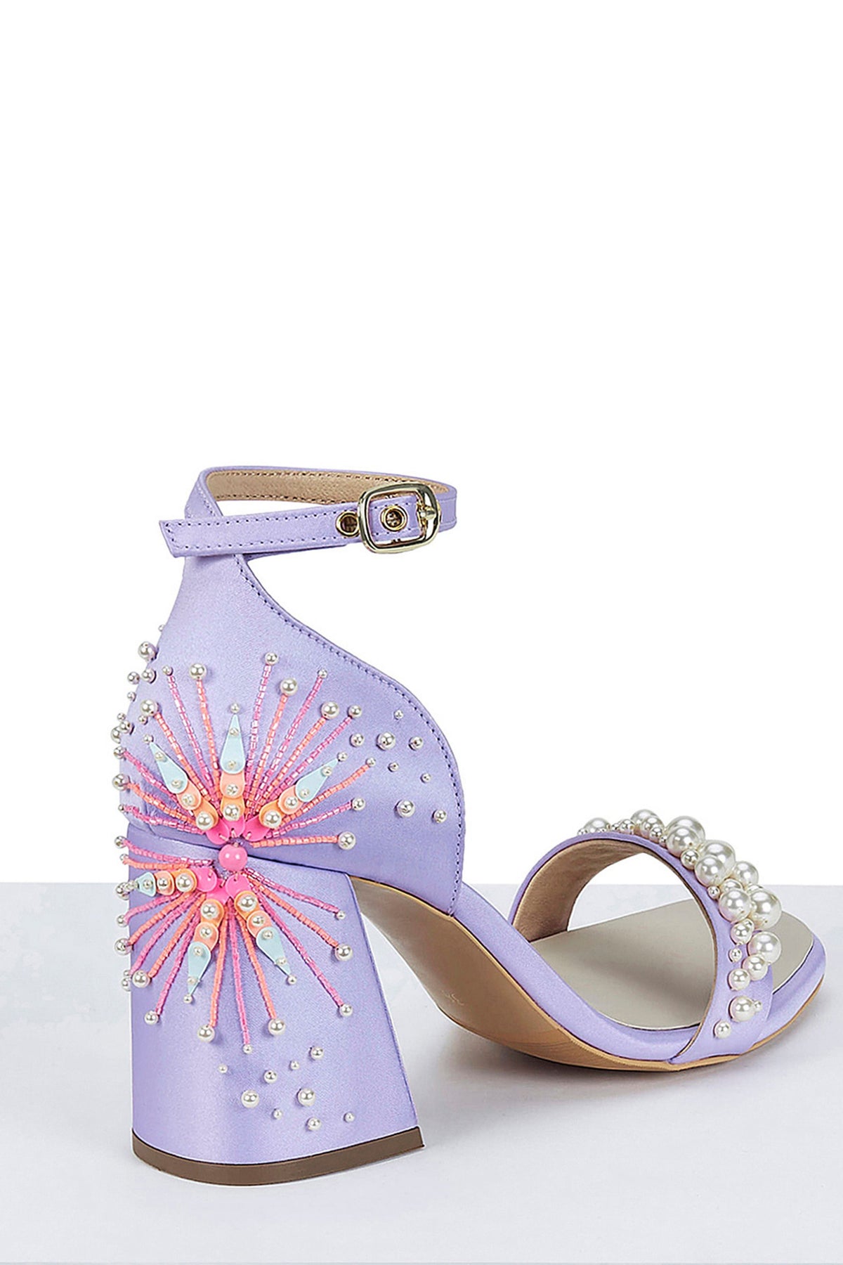 The Dandelion Twinkle - Lilac Platform Block Heels