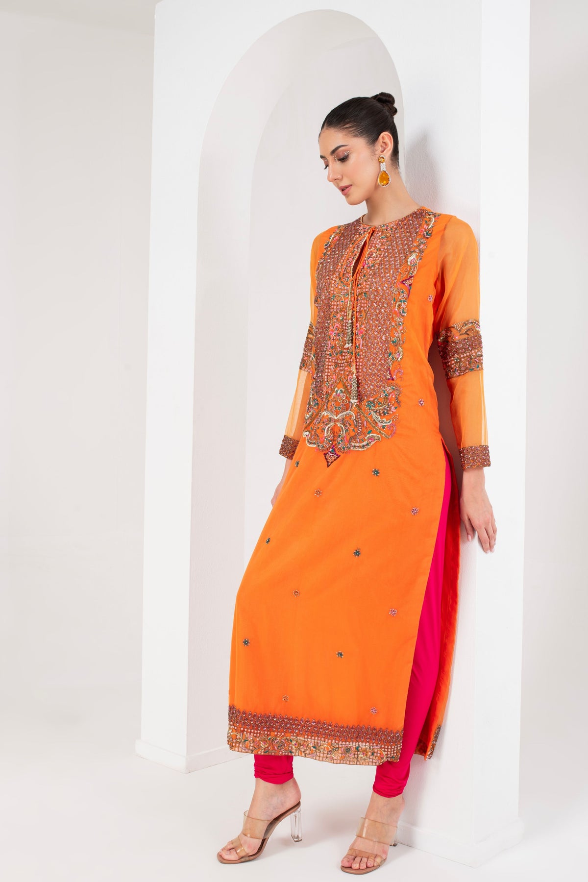 Orange Kurta Set