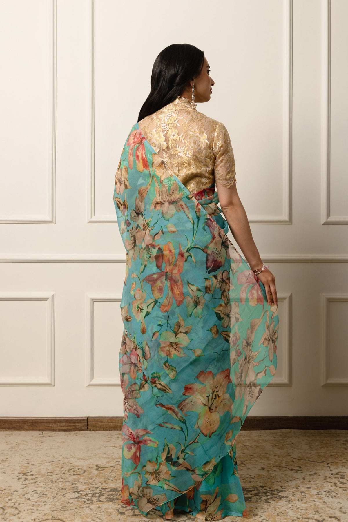 Usha Printed French Chiffon Saree