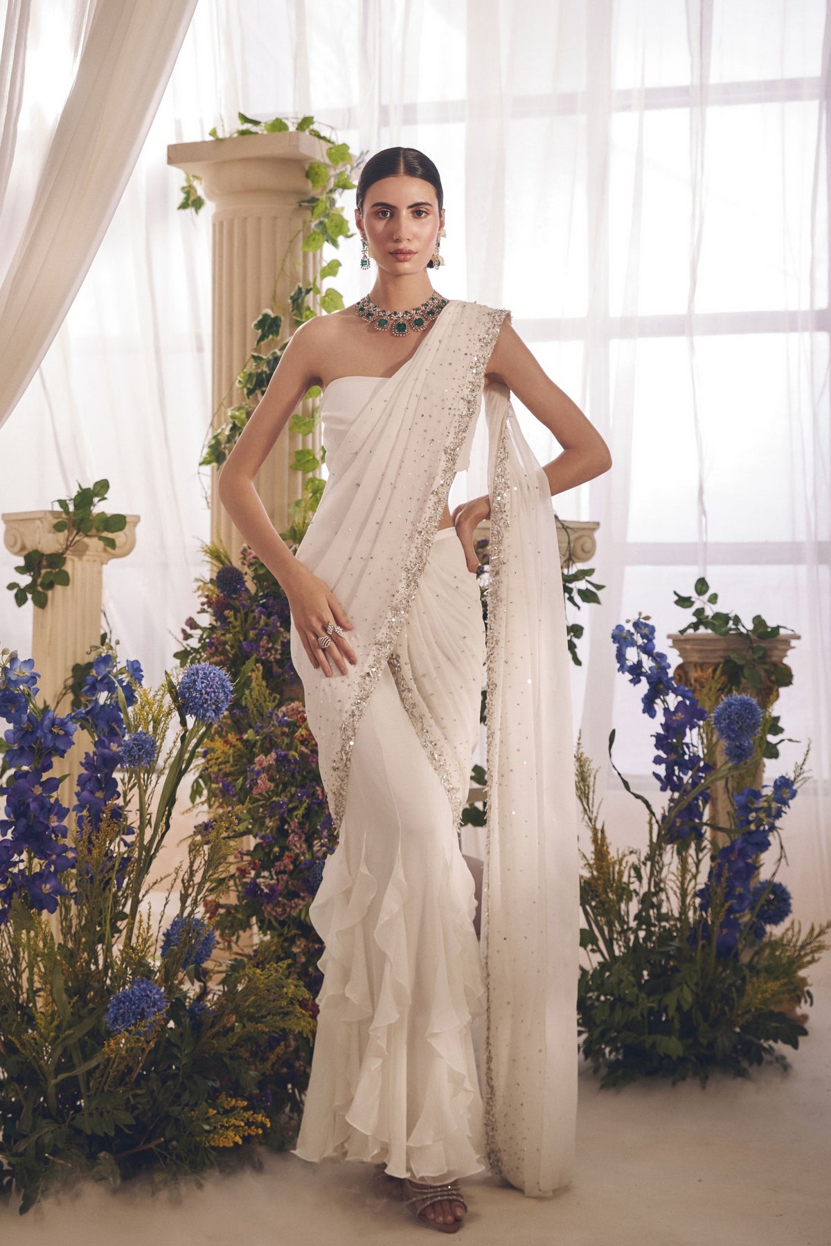 Crystal Draped Saree