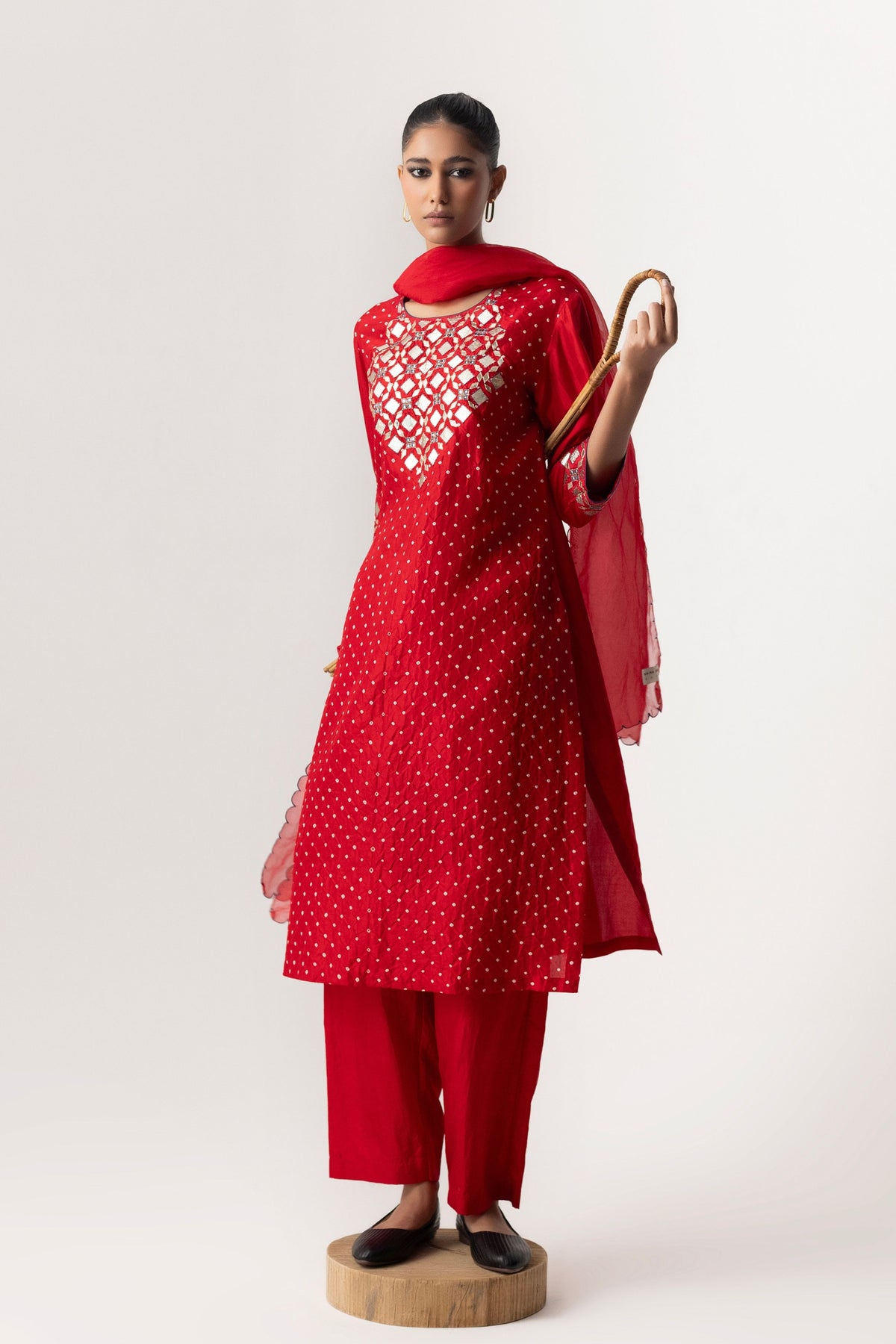 Red Asif Kurta Set