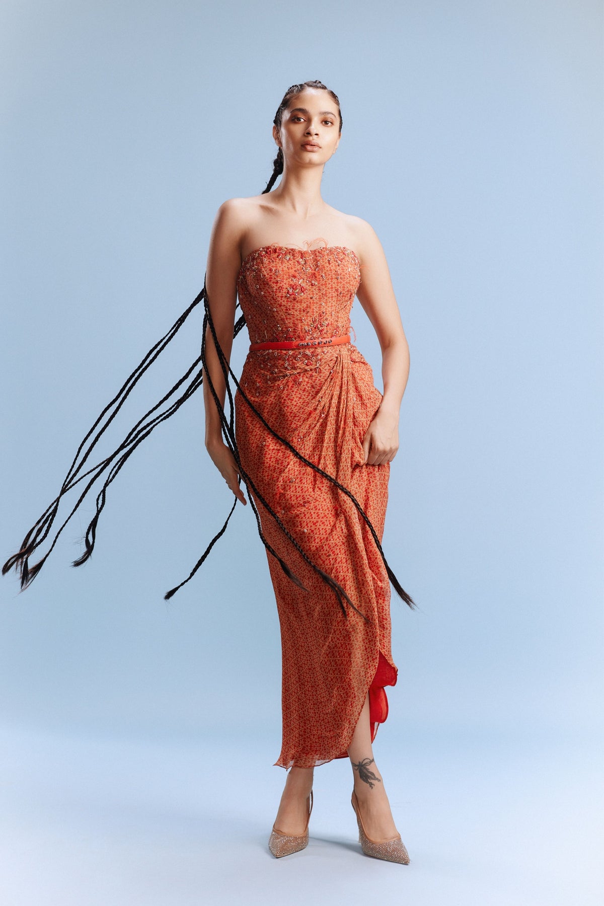 Dhara Dusky Orange Gown