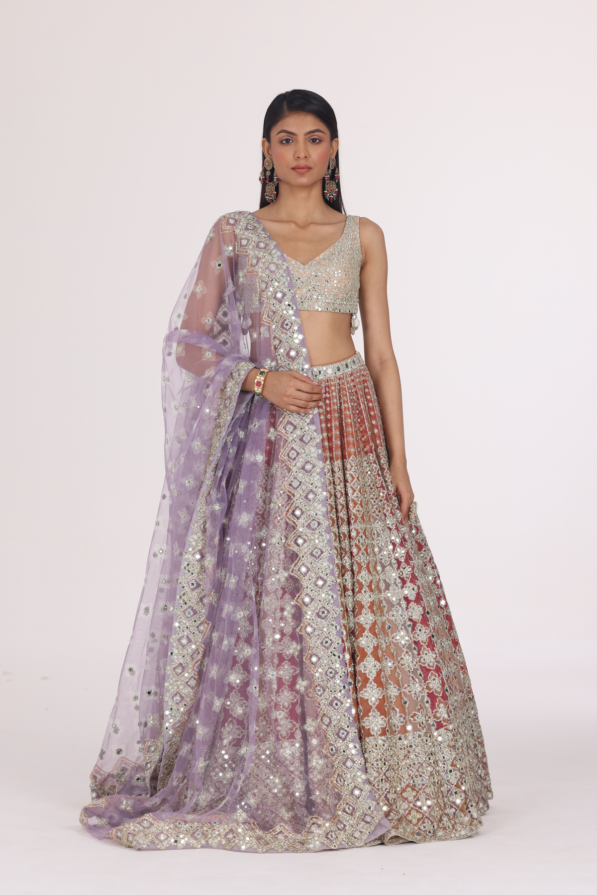 Warm Hues Multicolour Lehenga Set