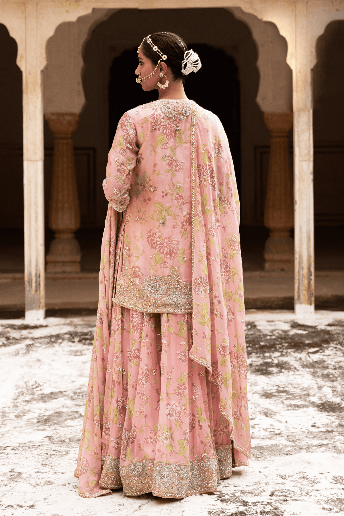 Floral Grace Sharara Set