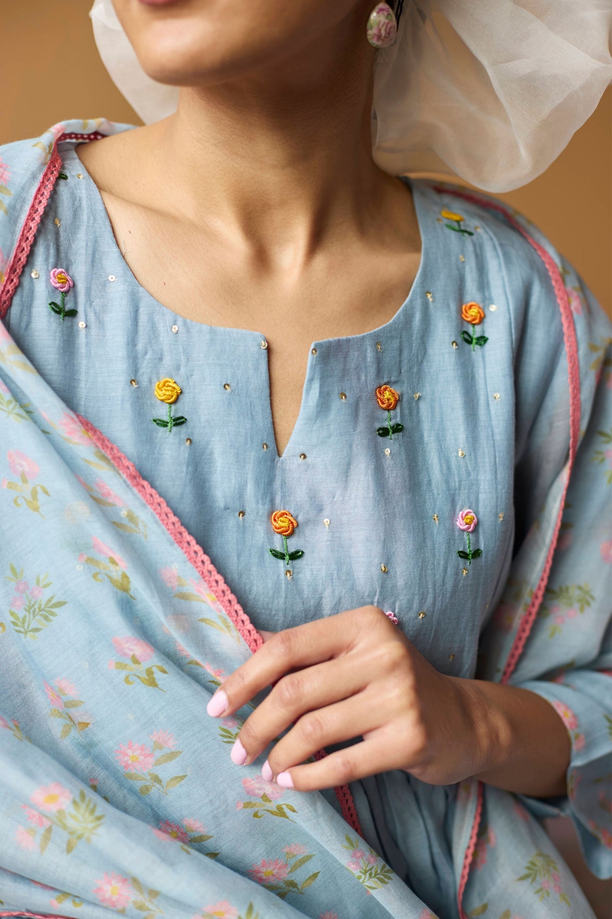 Powder Blue Kurta Set