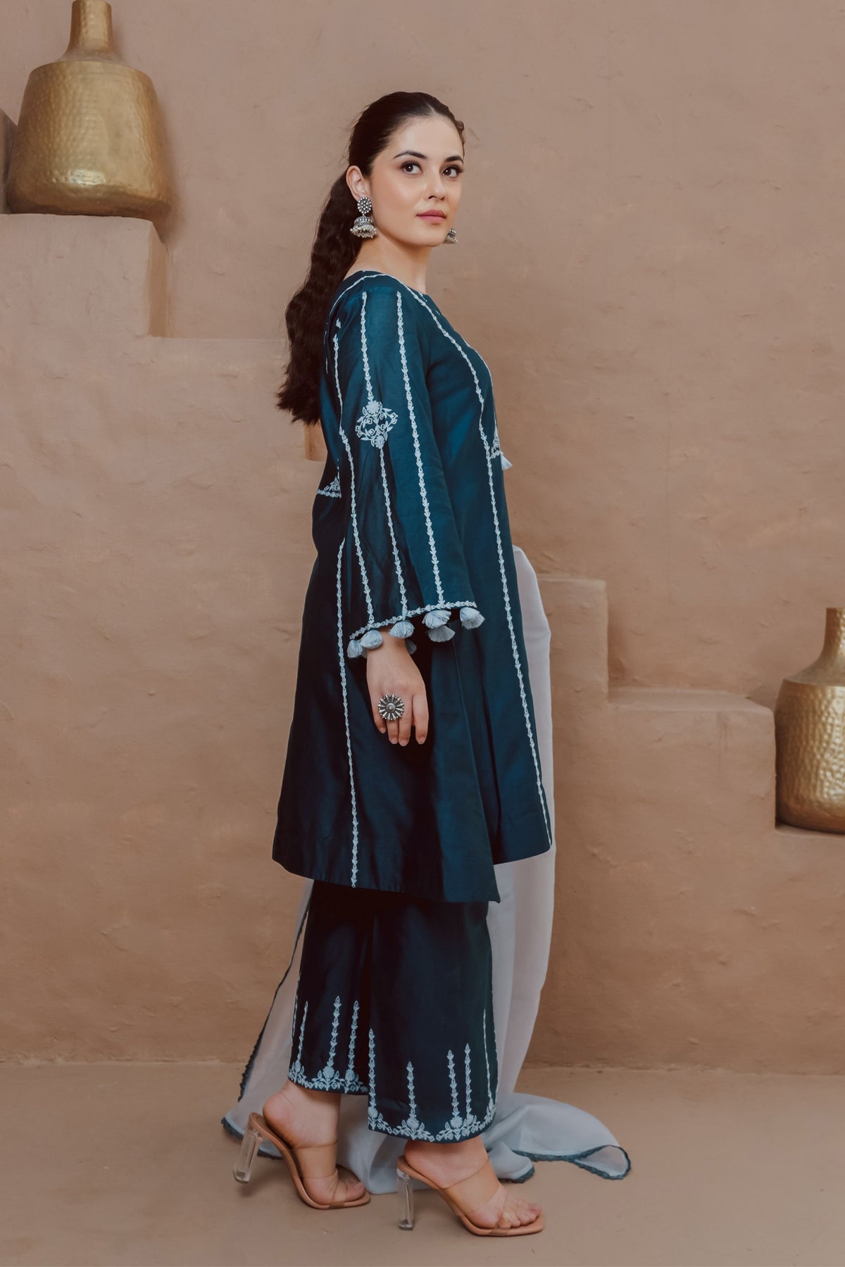 Teal Blue Kurta Set