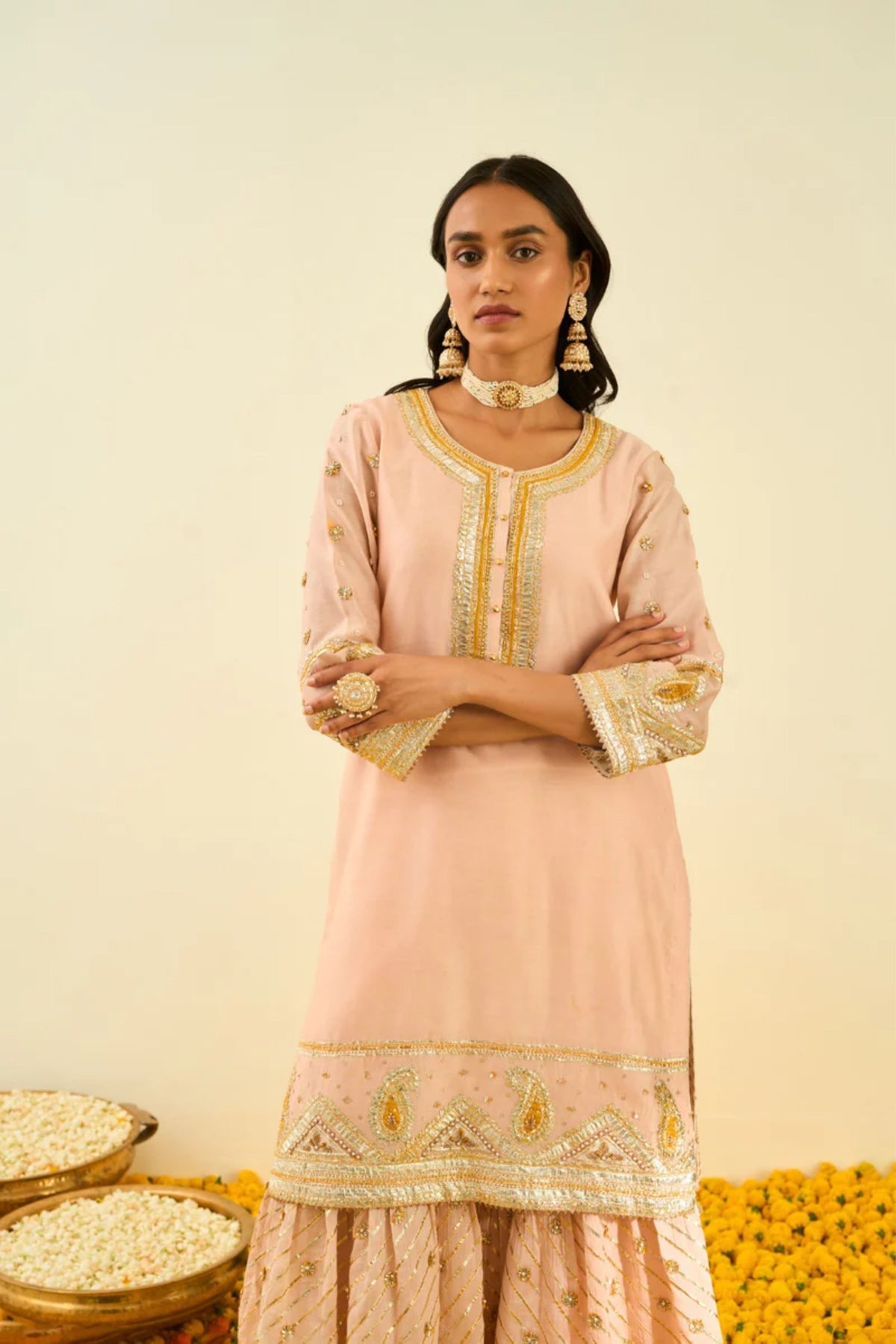 Shafna rosepink kurta set