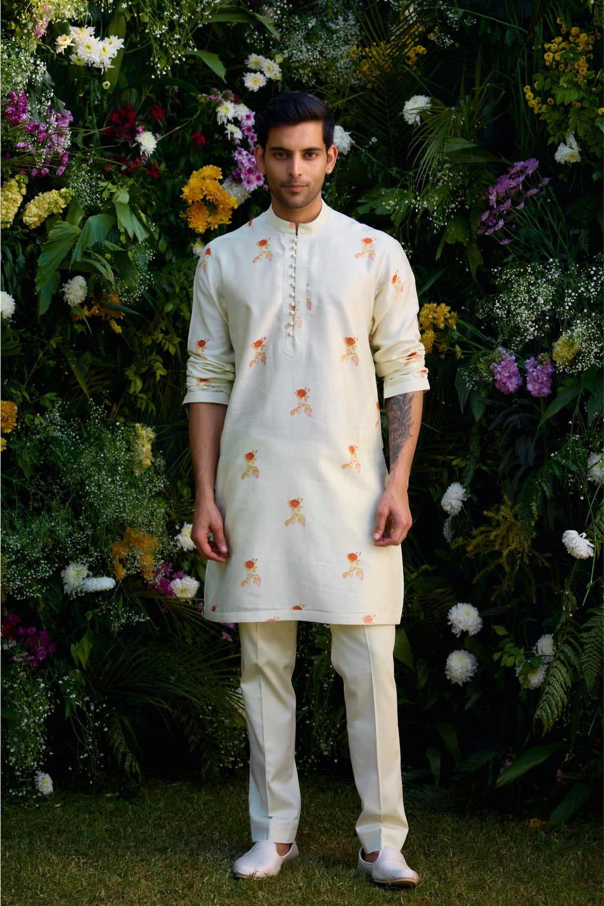 Winter White Kurta Set