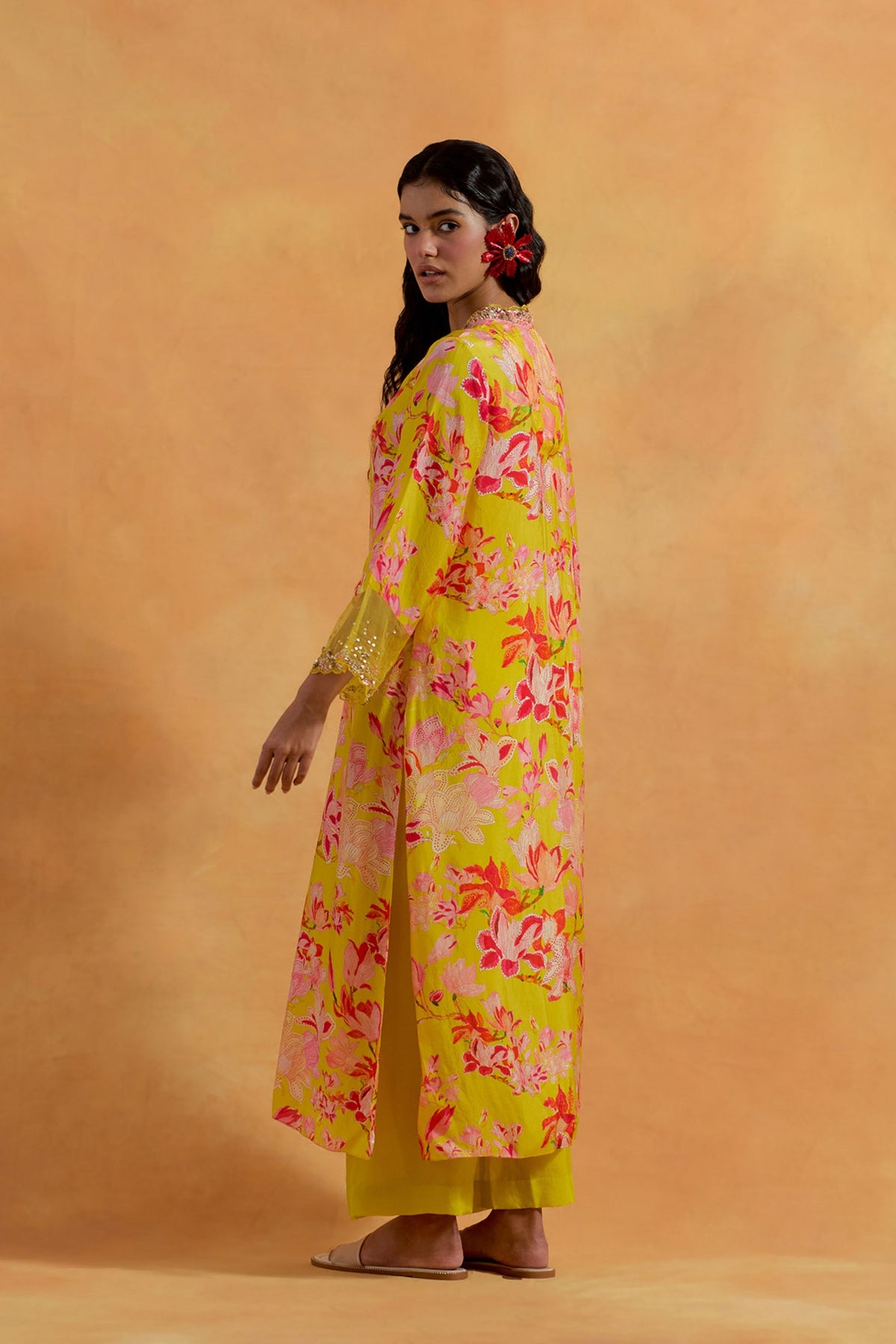 Mango &amp; Pink Kurta Set