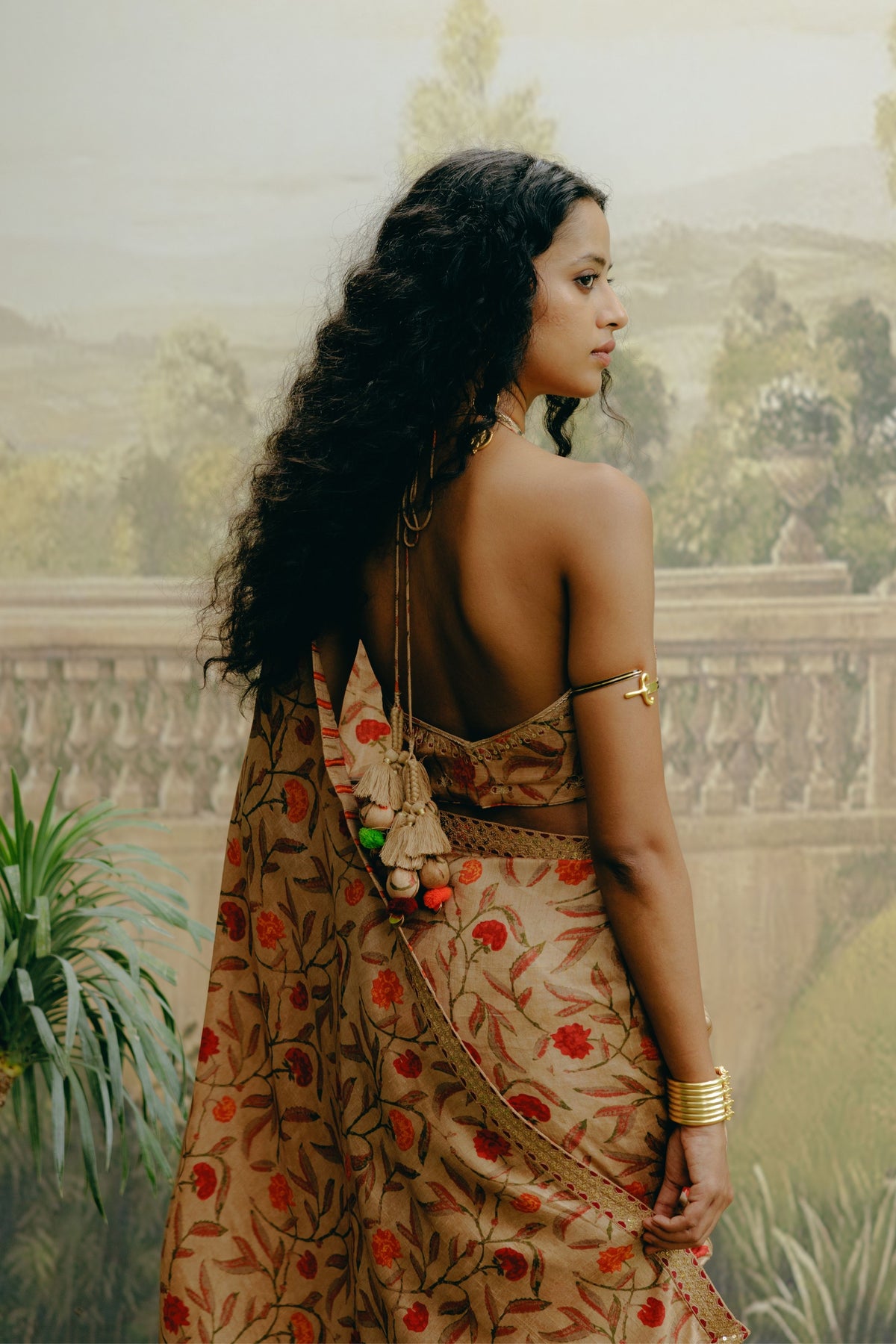 Biscuit Brown Saree