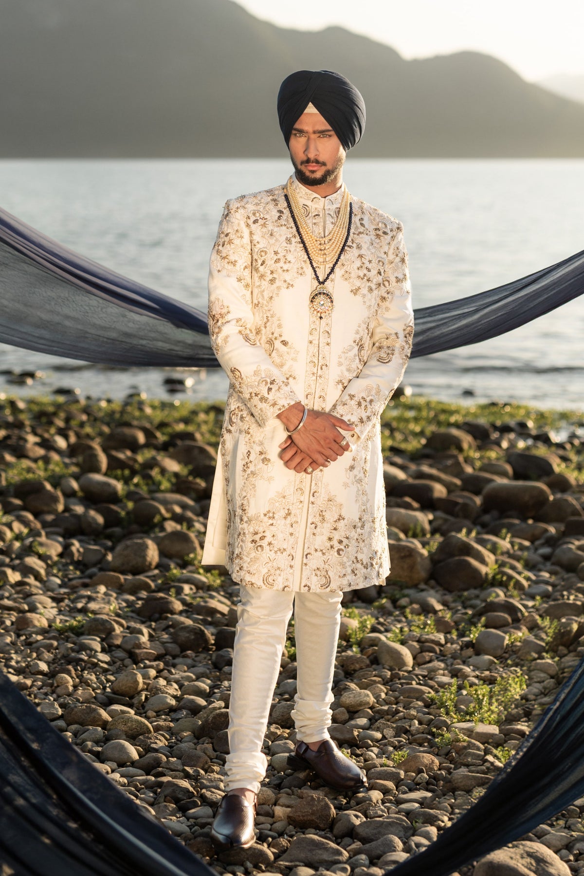 Ivory Pearl Sherwani Set