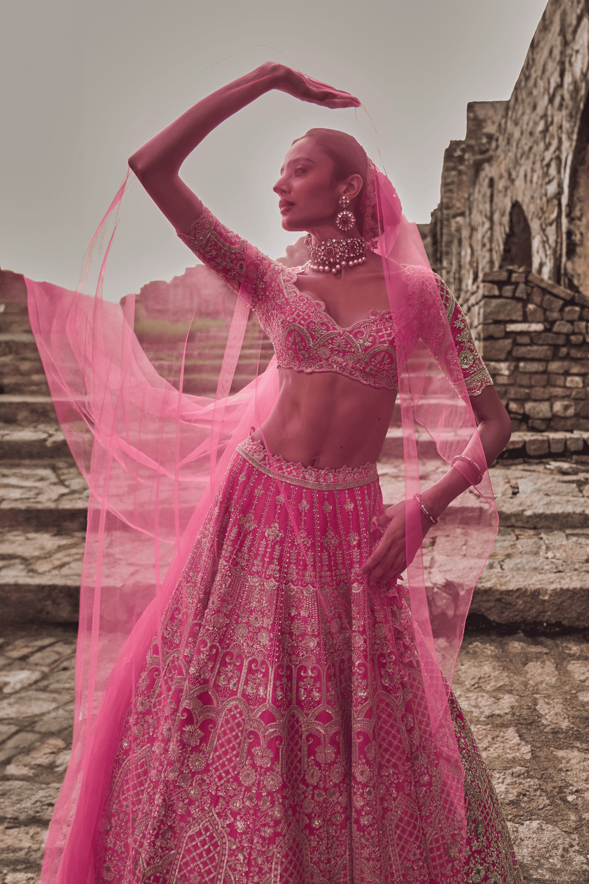 Candy Pink Rhea Lehenga Set