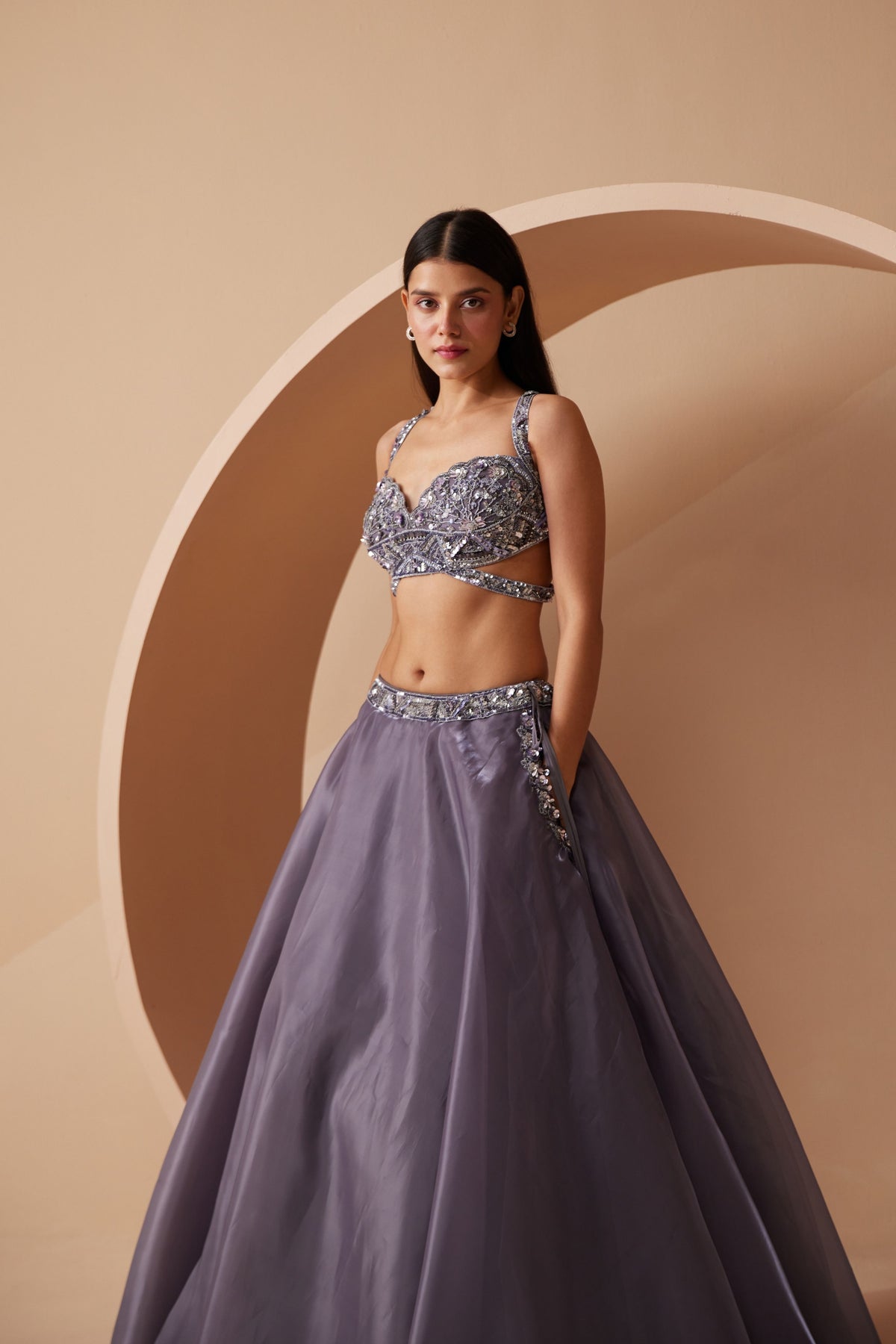 Rosselyn Lavender Lehenga Set