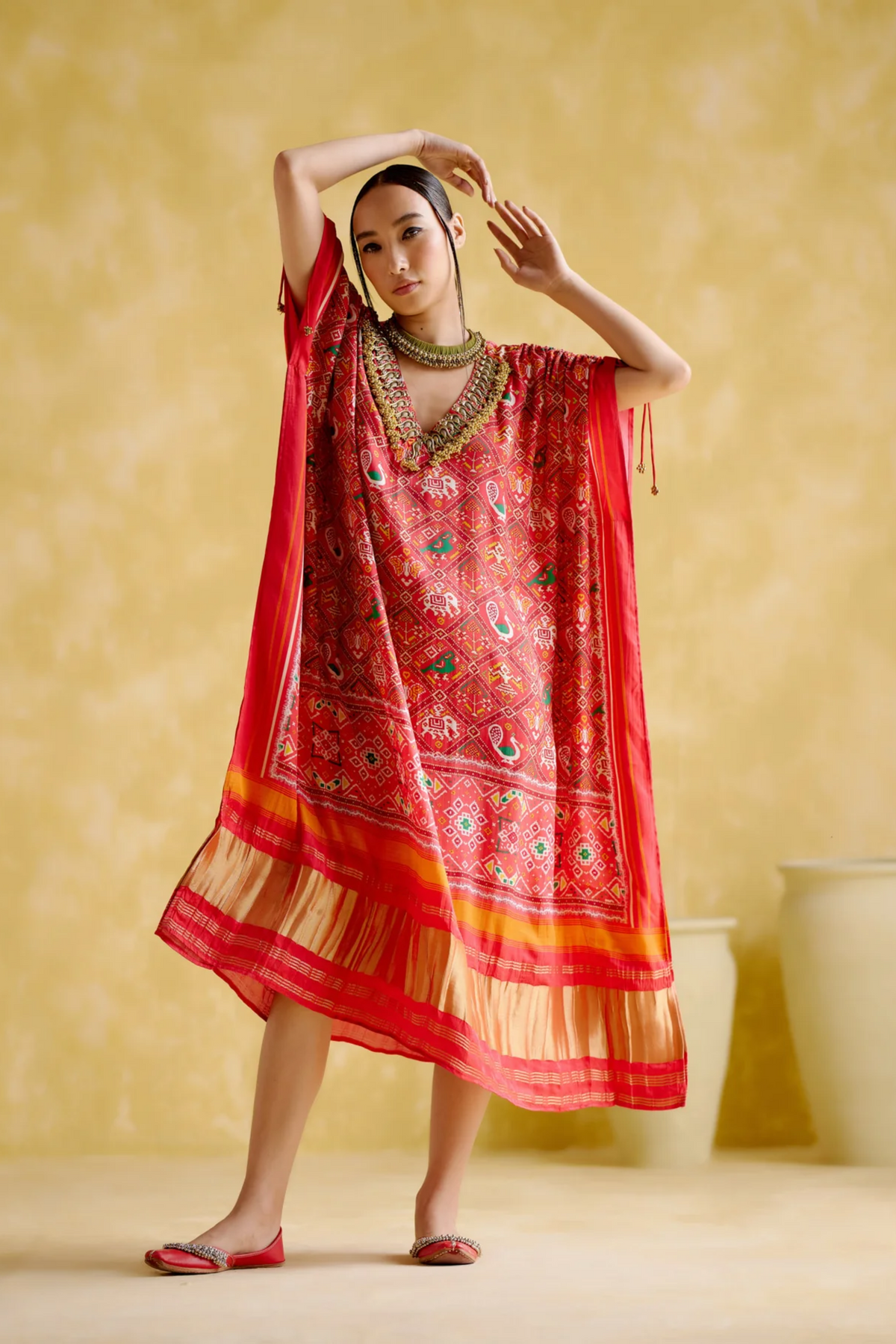 Advaita Red Kaftan