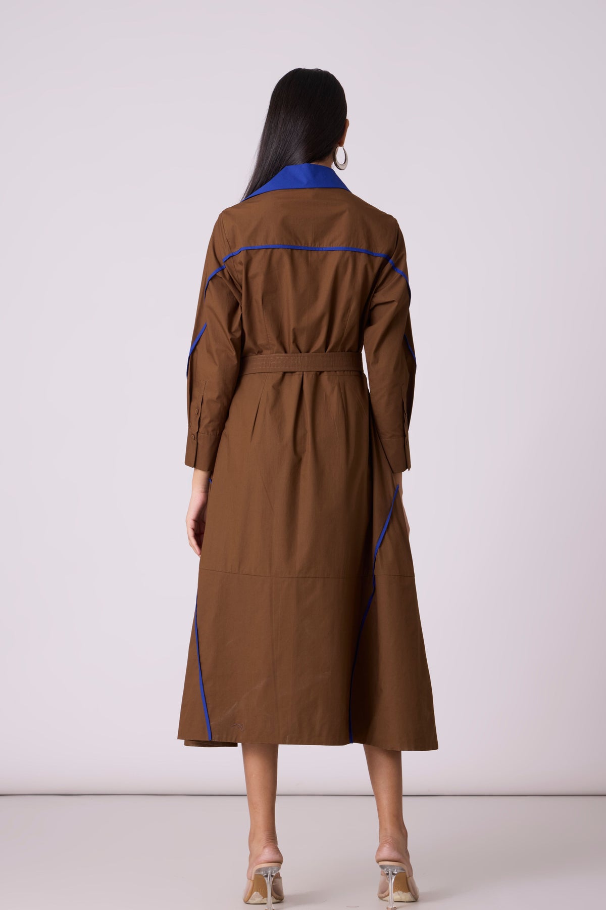 Nexi Olive Brown Dress