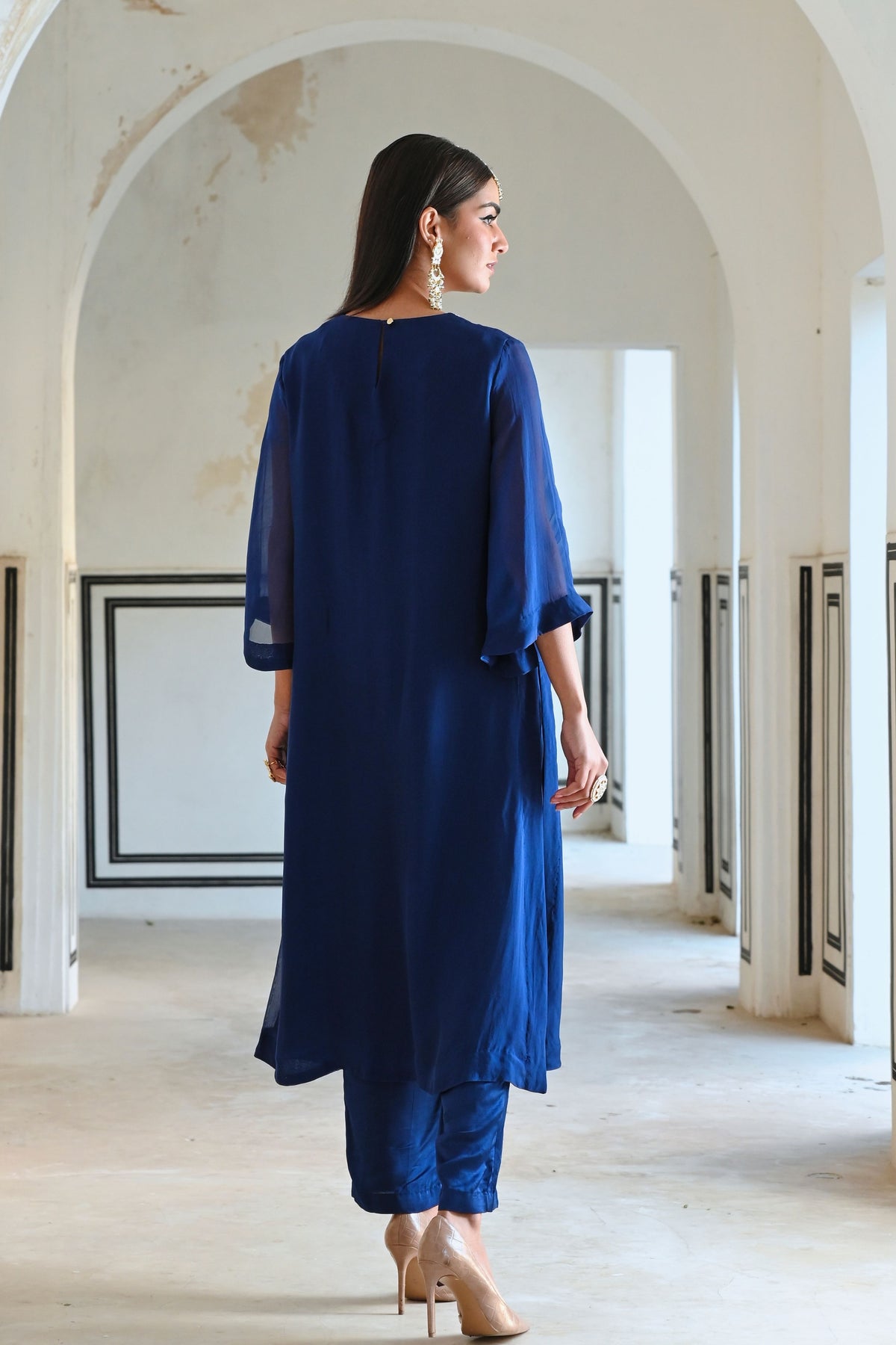 Royal Blue Embroidered Kurta