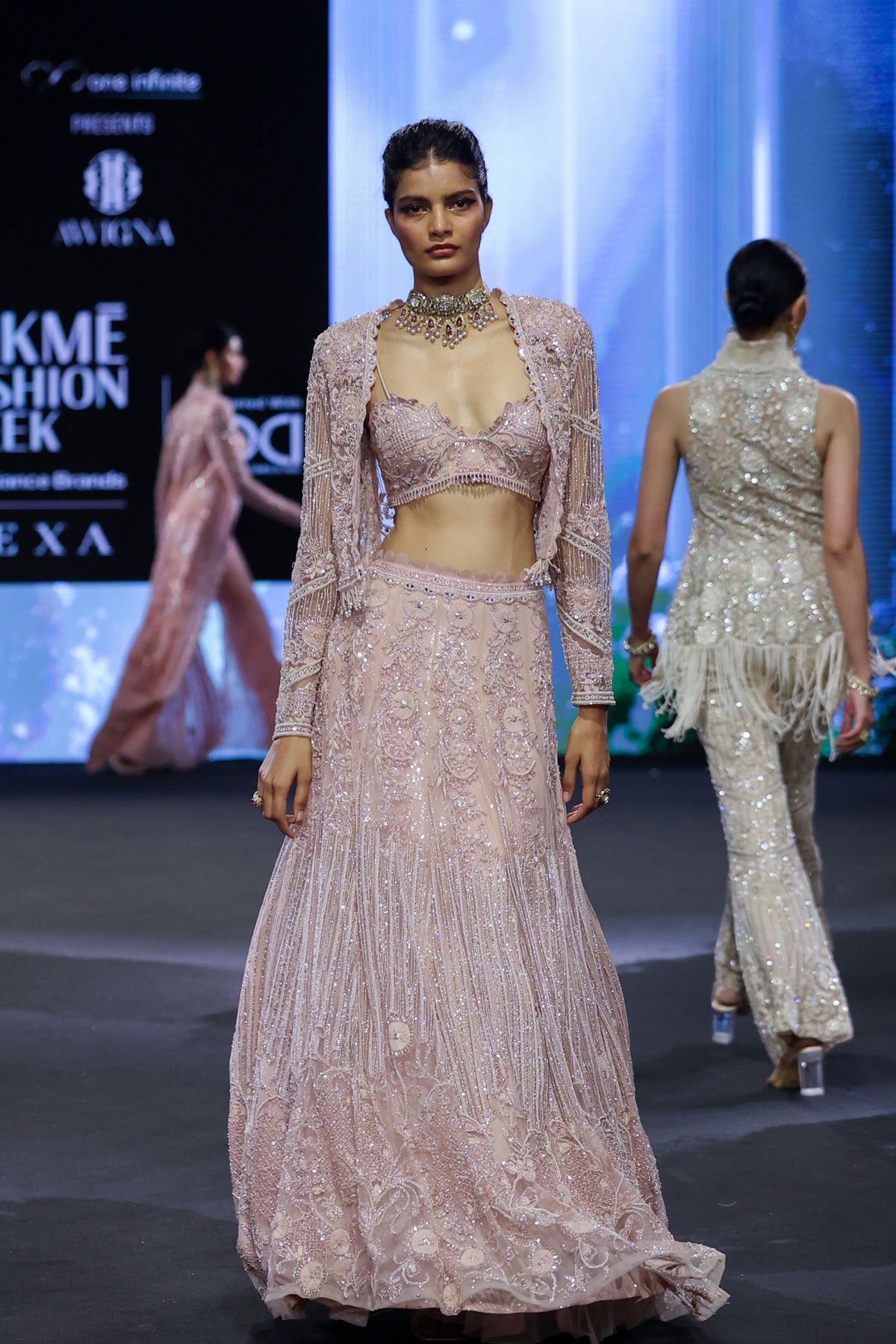 Dusty Pink Lehenga Set